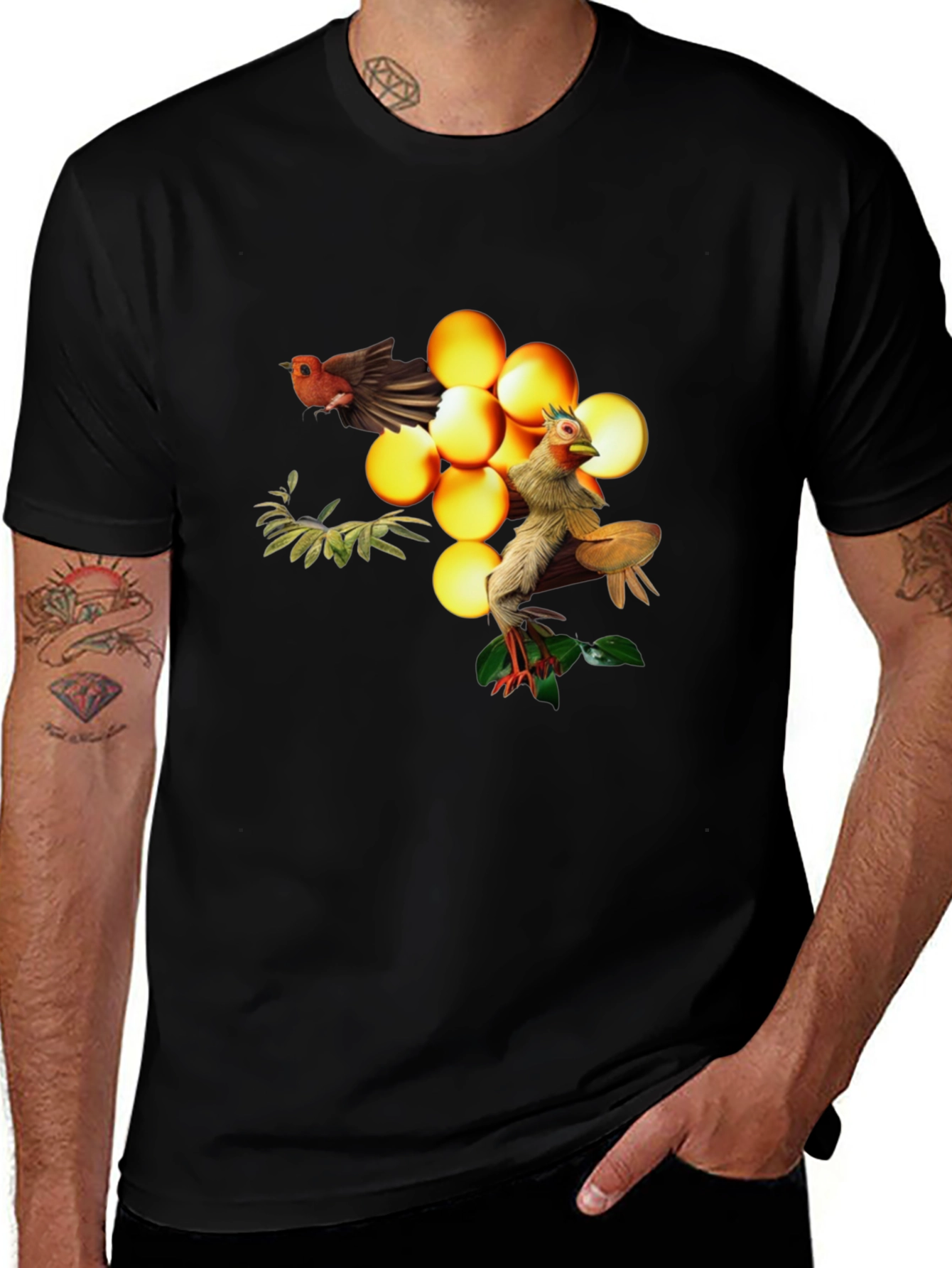Variant 22 of Bird and Egg Graphic T-Shirt - Unique Design