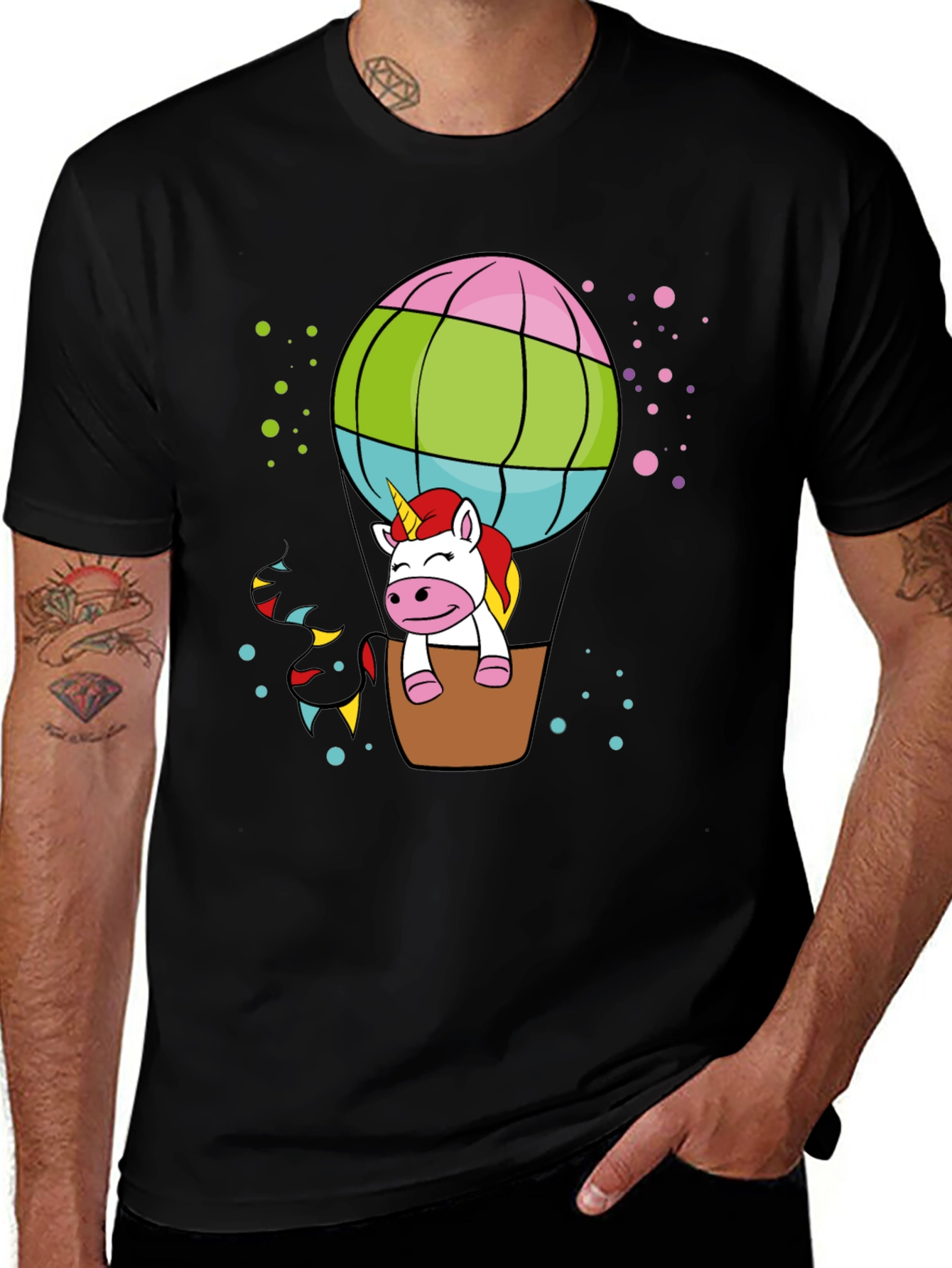 Variant 4 of Unicorn Hot Air Balloon T-Shirt