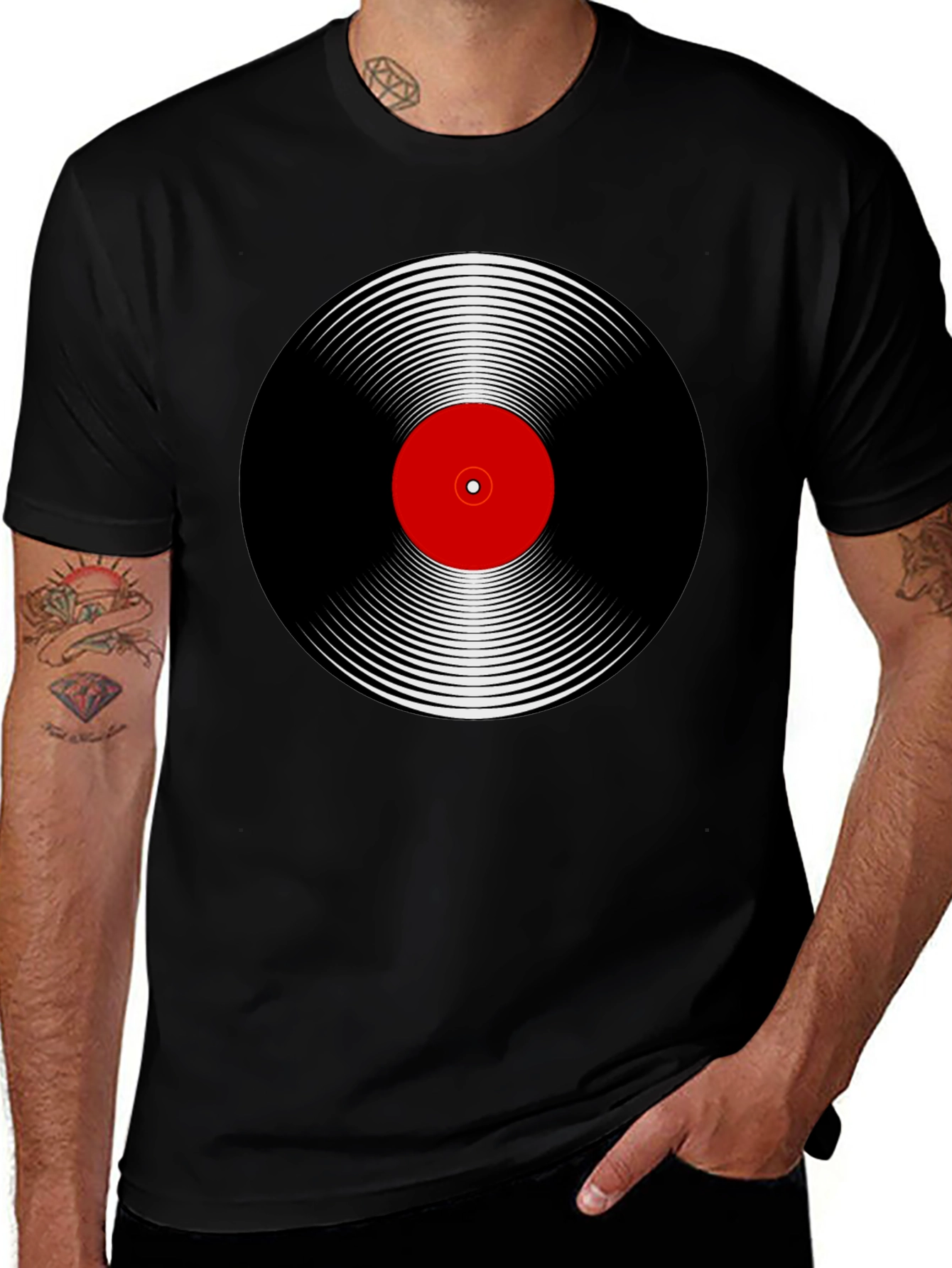 Variant 22 of Retro Vinyl Record Graphic T-Shirt