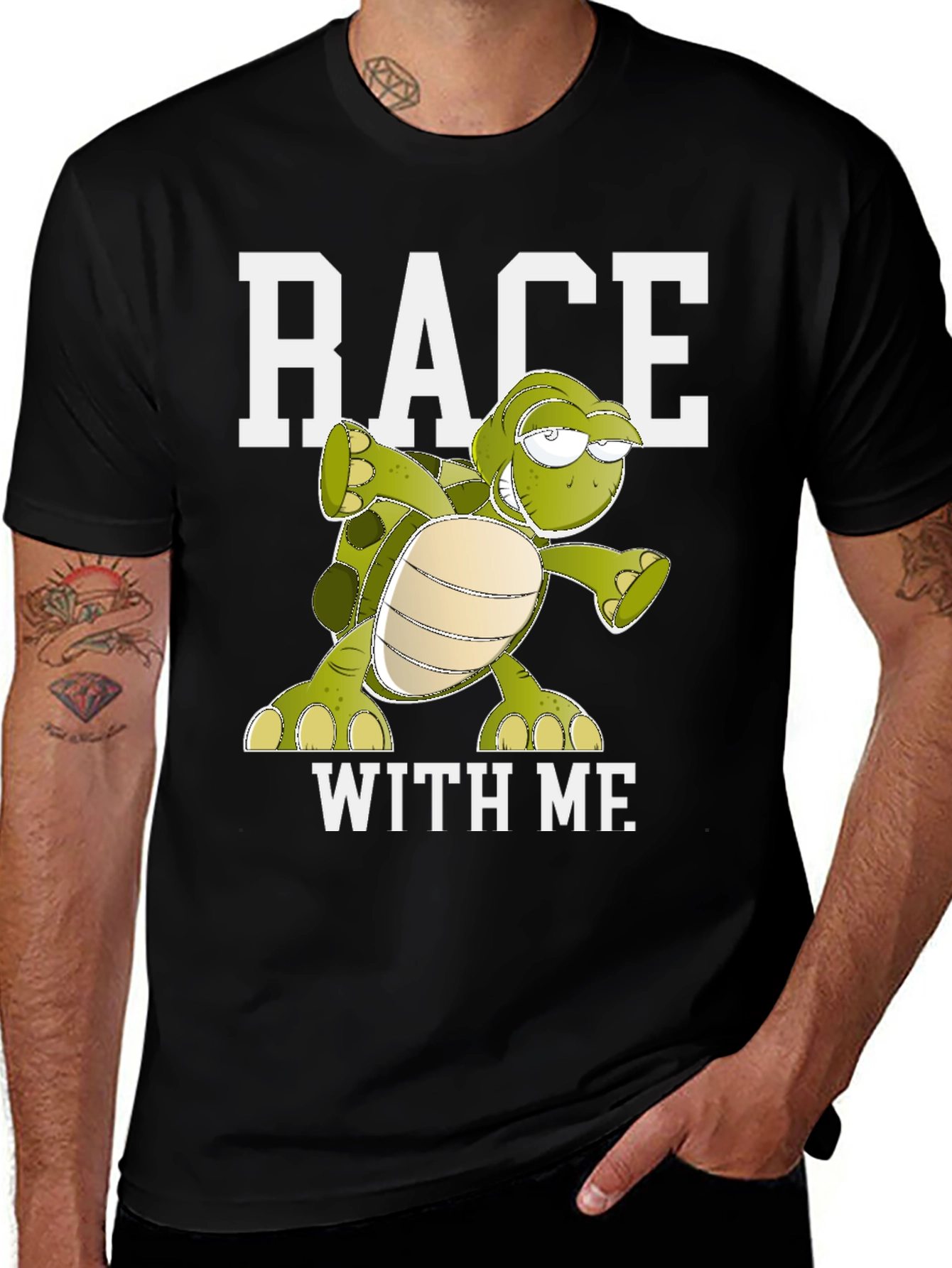 Variant 7 of Race With Me Turtle Graphic Tee