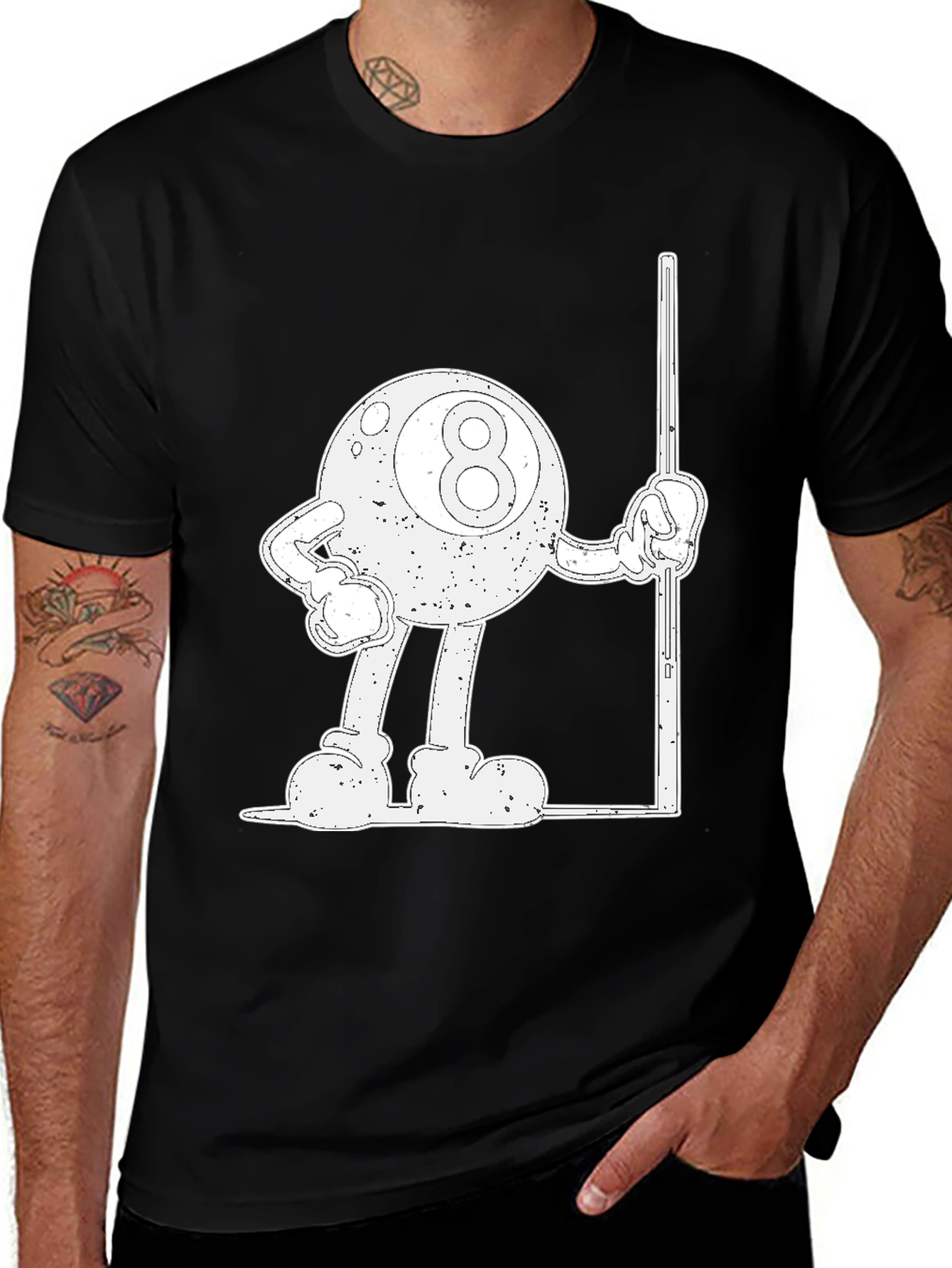 Retro 8 Ball T-Shirt - Black