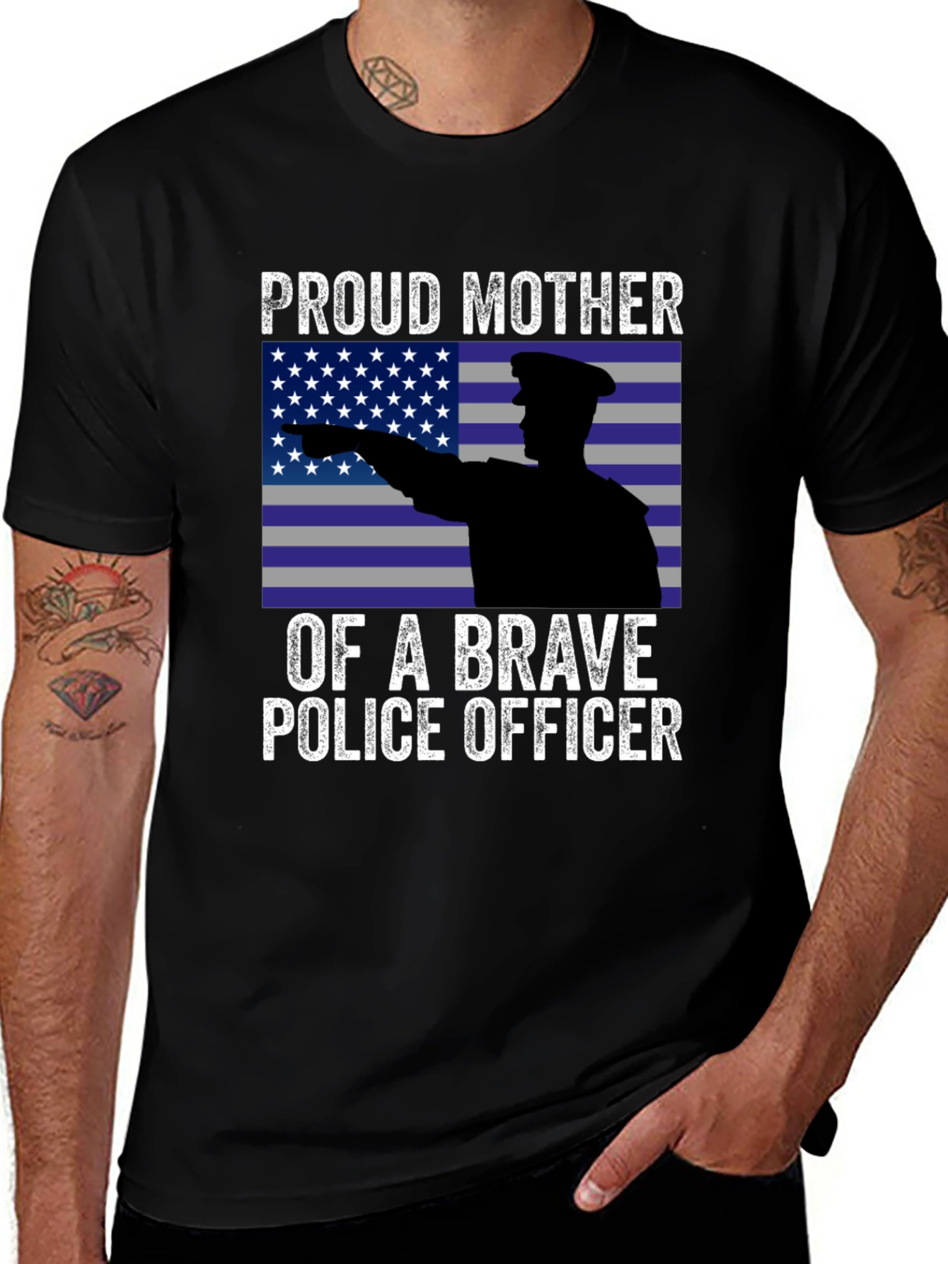 Variant 19 of Proud Mother Police Officer T-Shirt