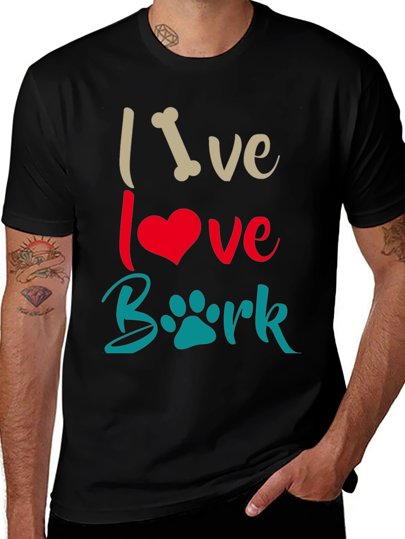 Variant 23 of Live Love Bark T-Shirt - Dog Lover Tee