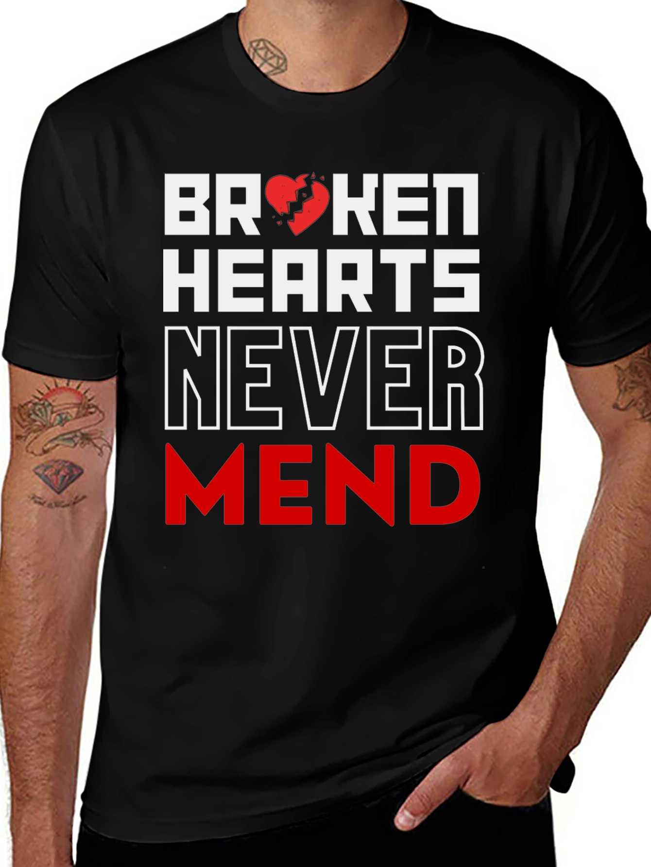 Variant 29 of Broken Hearts Never Mend Graphic Tee