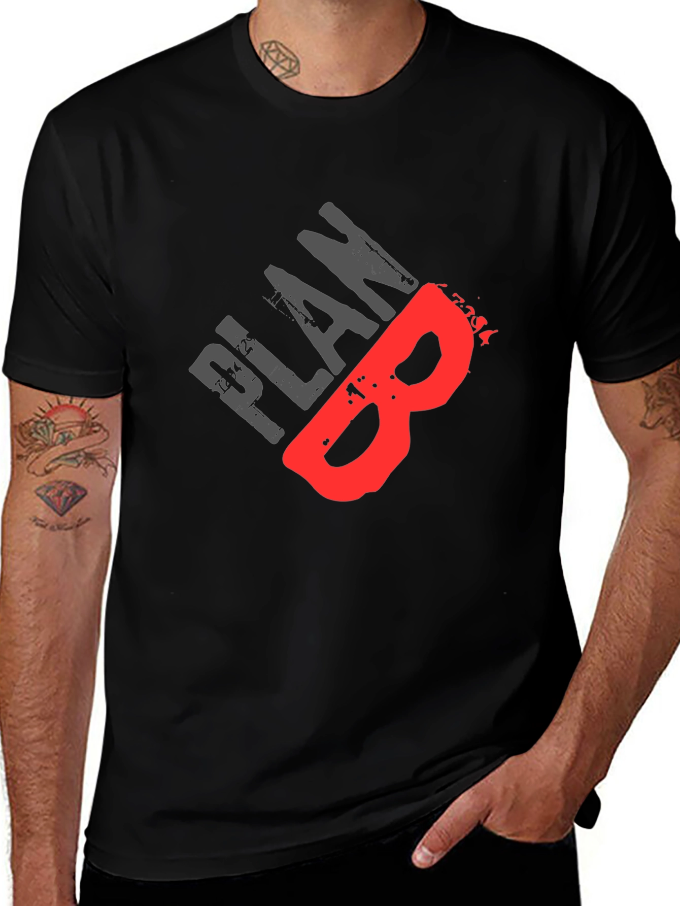 Variant 27 of Plan B Graphic Tee - Cool Casual Black T-Shirt