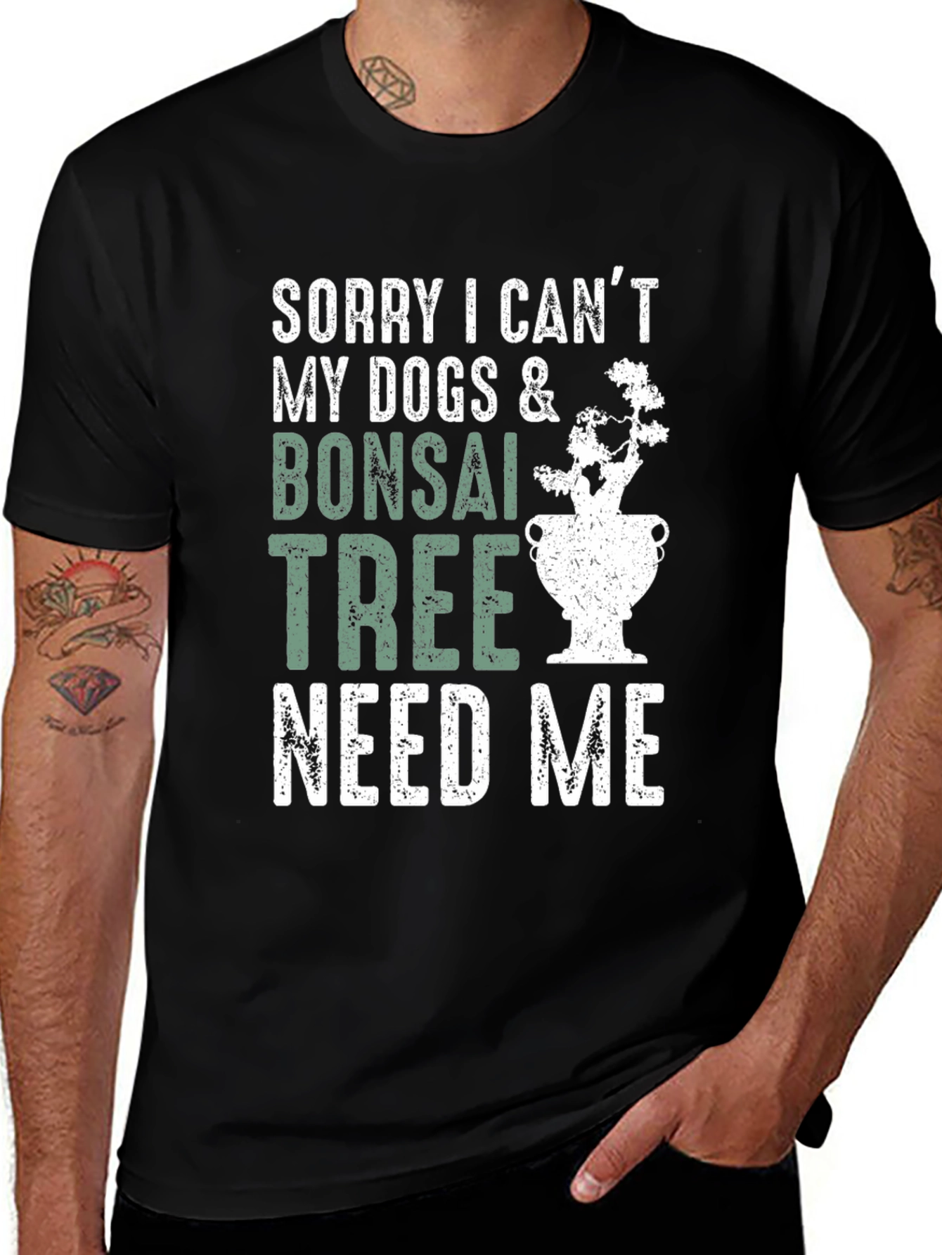 Variant 11 of Bonsai Tree & Dogs Graphic Tee