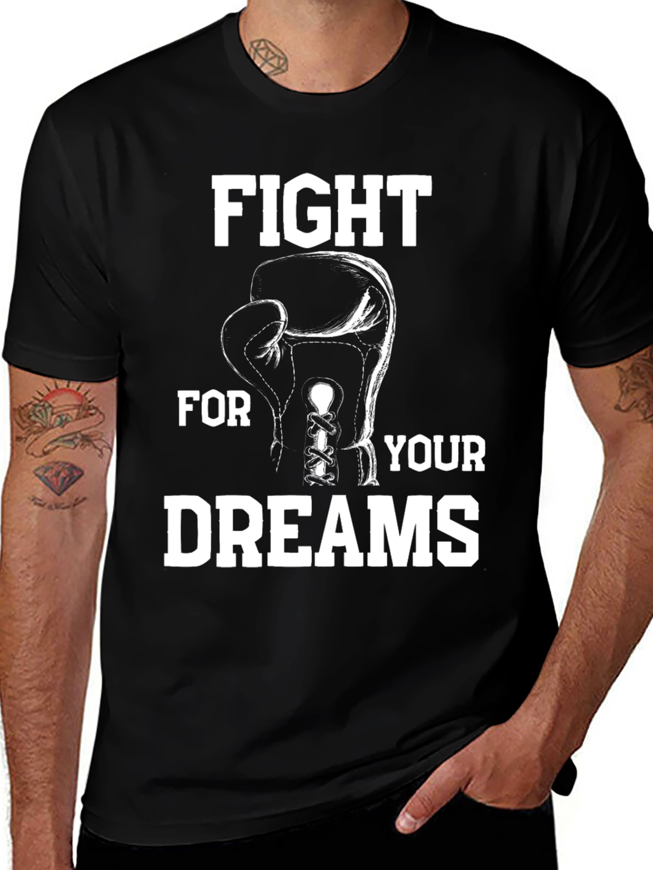 Fight For Your Dreams Boxing Glove Graphic Tee