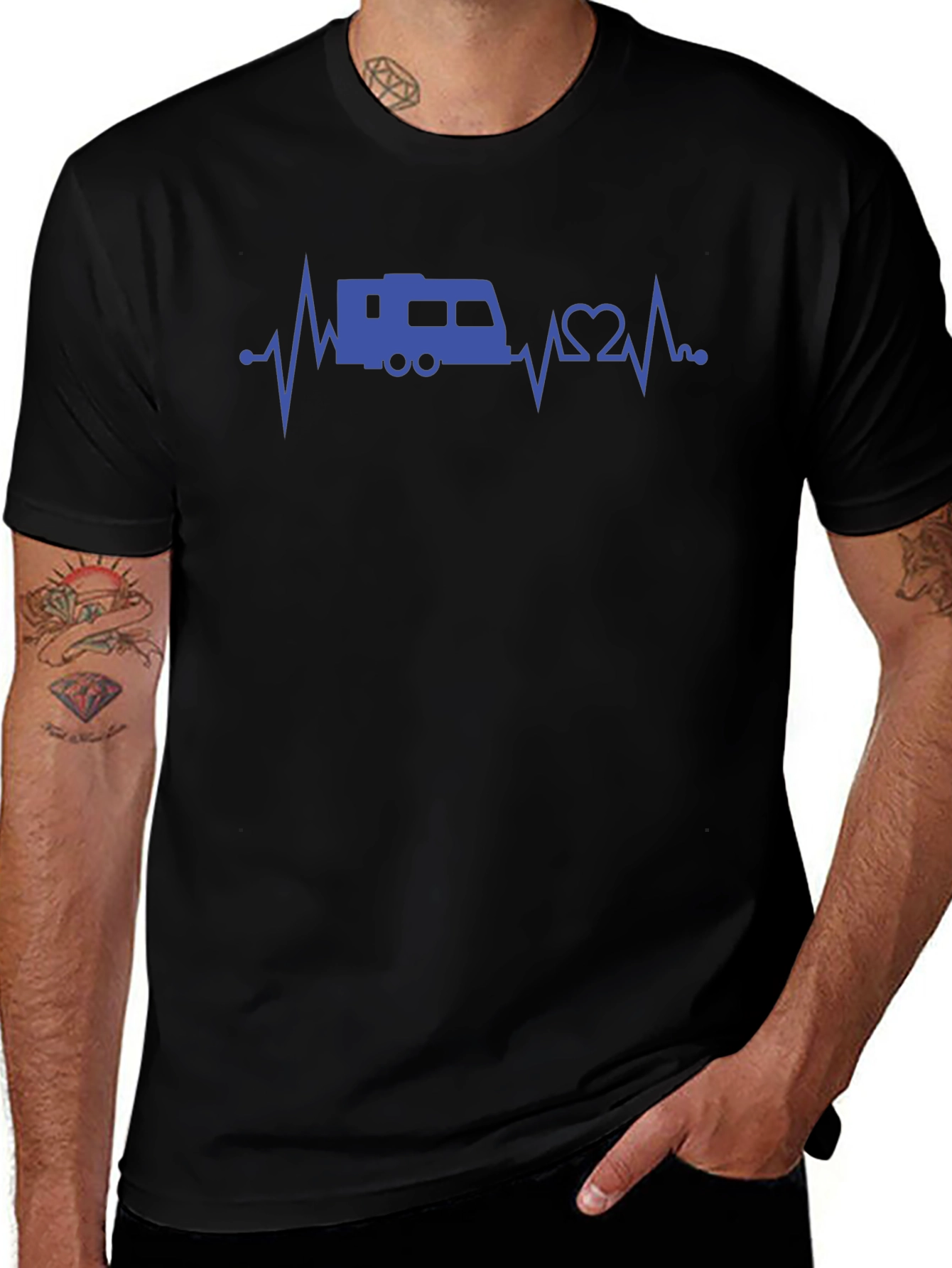 RV Heartbeat T-Shirt - Camping Lover Tee