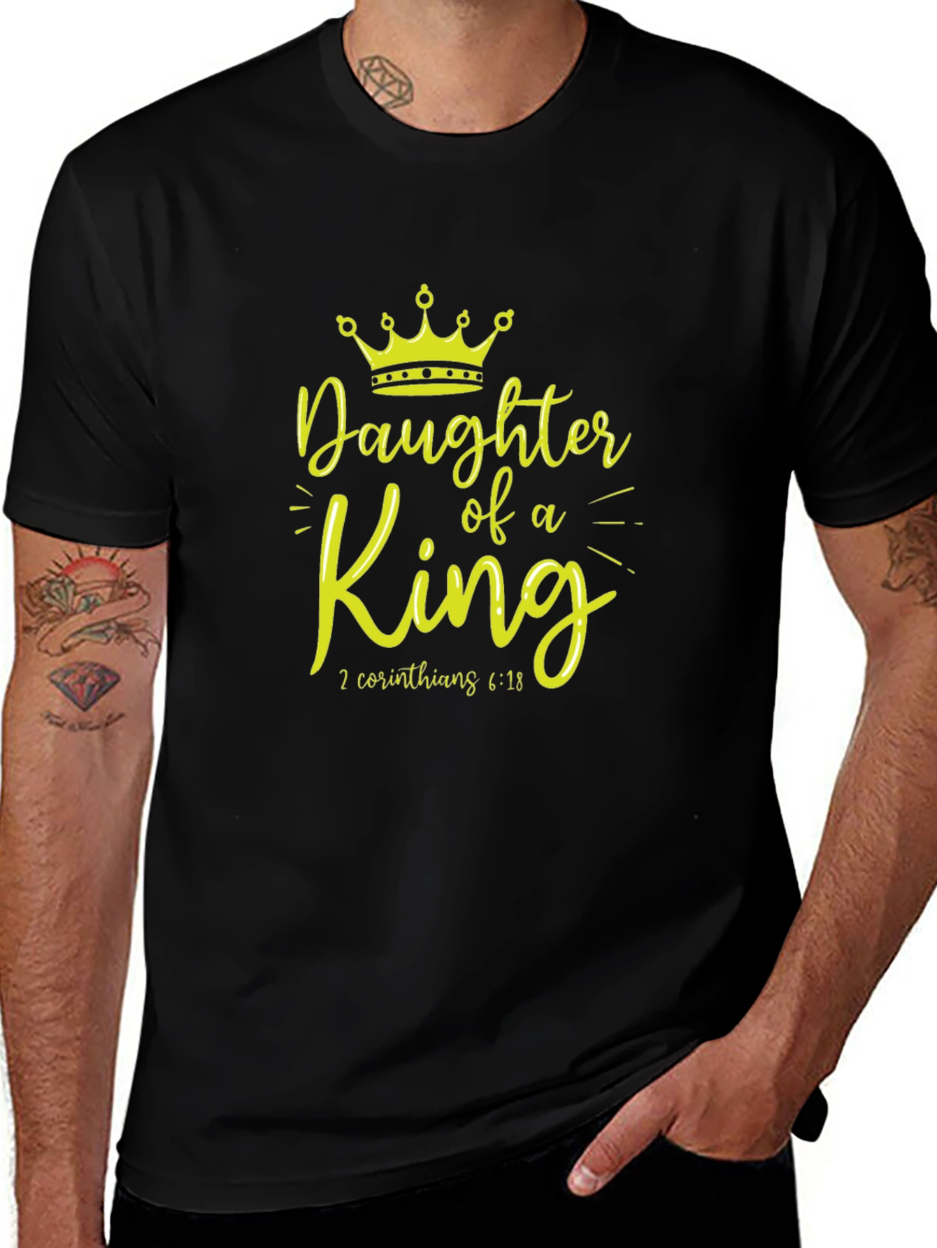 Variant 8 of Daughter of a King T-Shirt - Christian Apparel