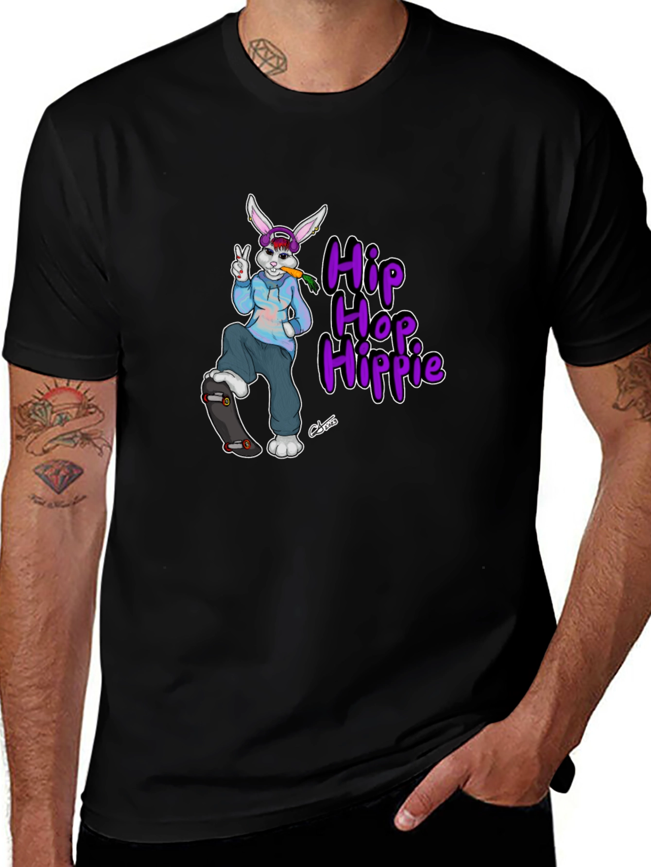 Variant 26 of Hip Hop Hippie Bunny T-Shirt