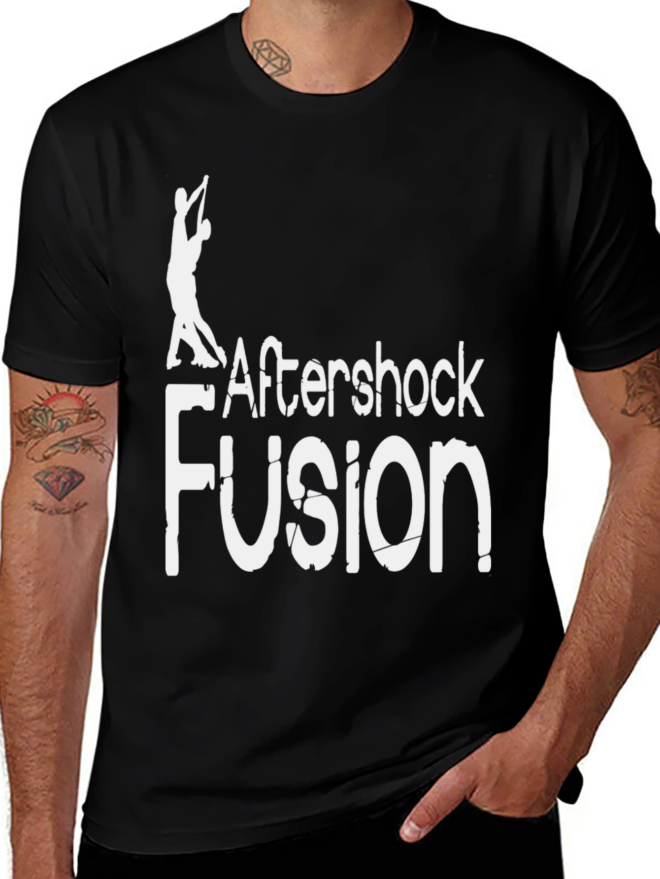 Variant 2 of Aftershock Fusion Graphic Tee - Trendy Black T-Shirt