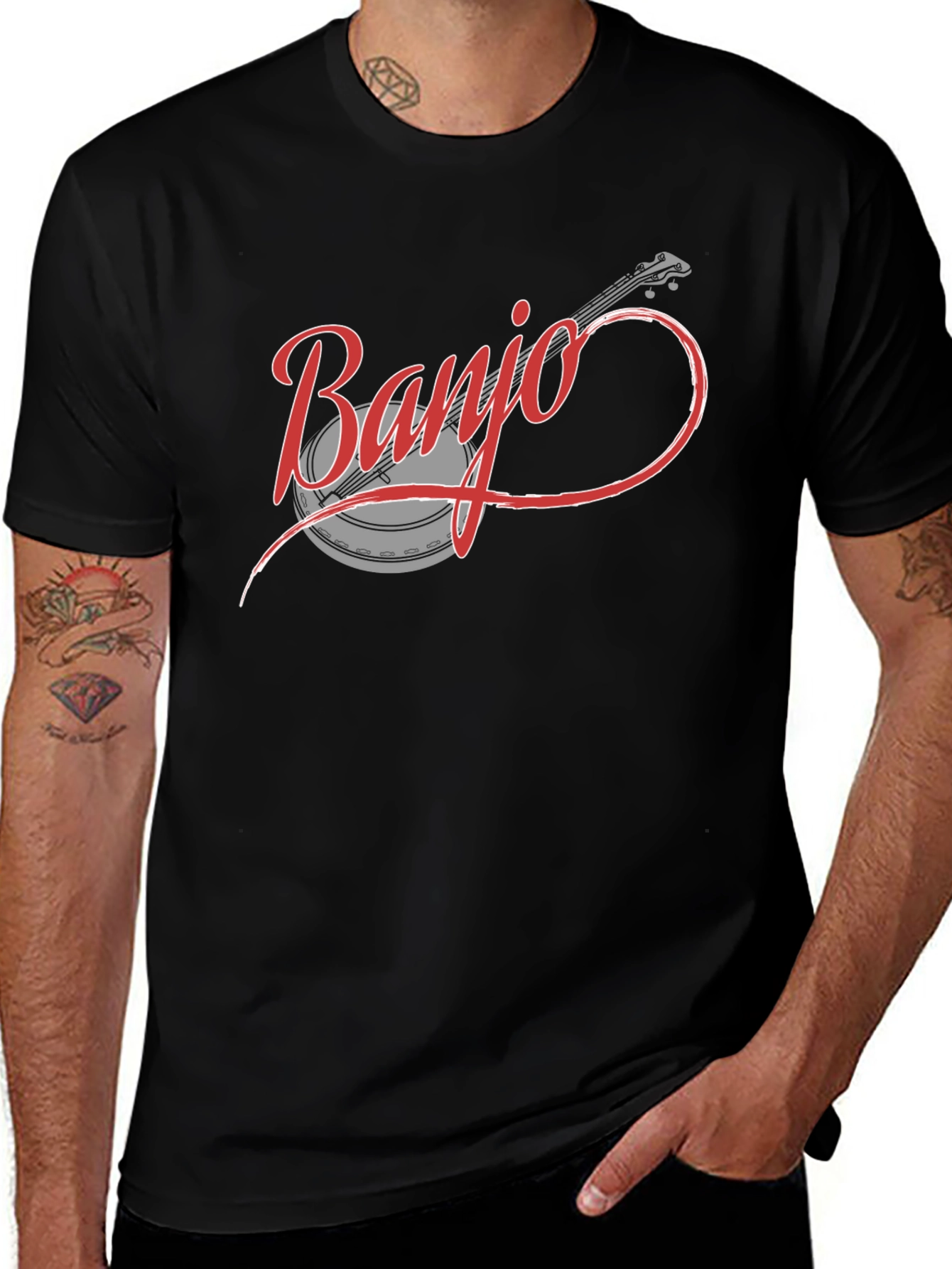 Banjo Graphic Tee - Musical Instrument T-Shirt