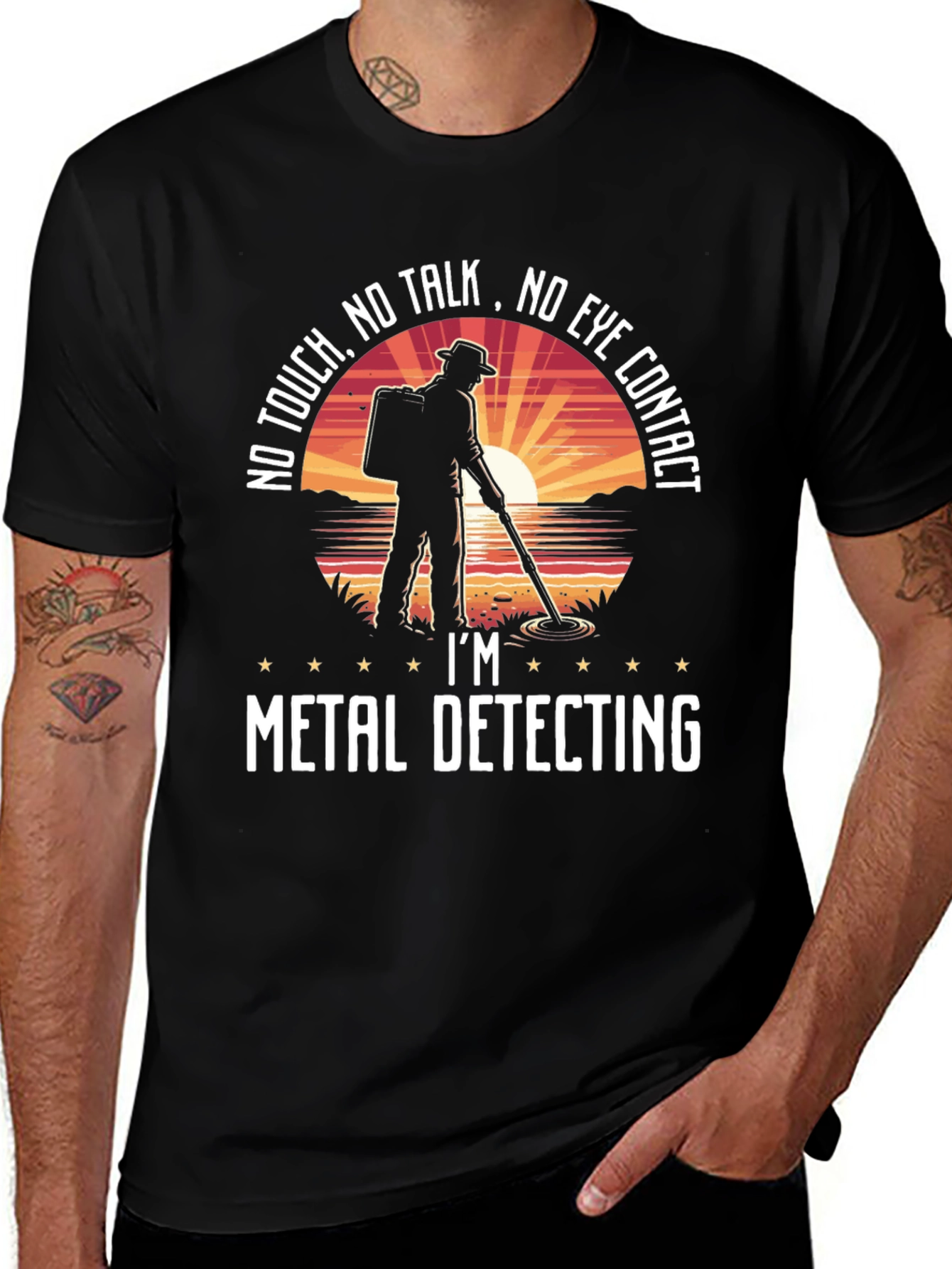 Variant 29 of Metal Detecting T-Shirt - No Touch, Talk, Eye Contact