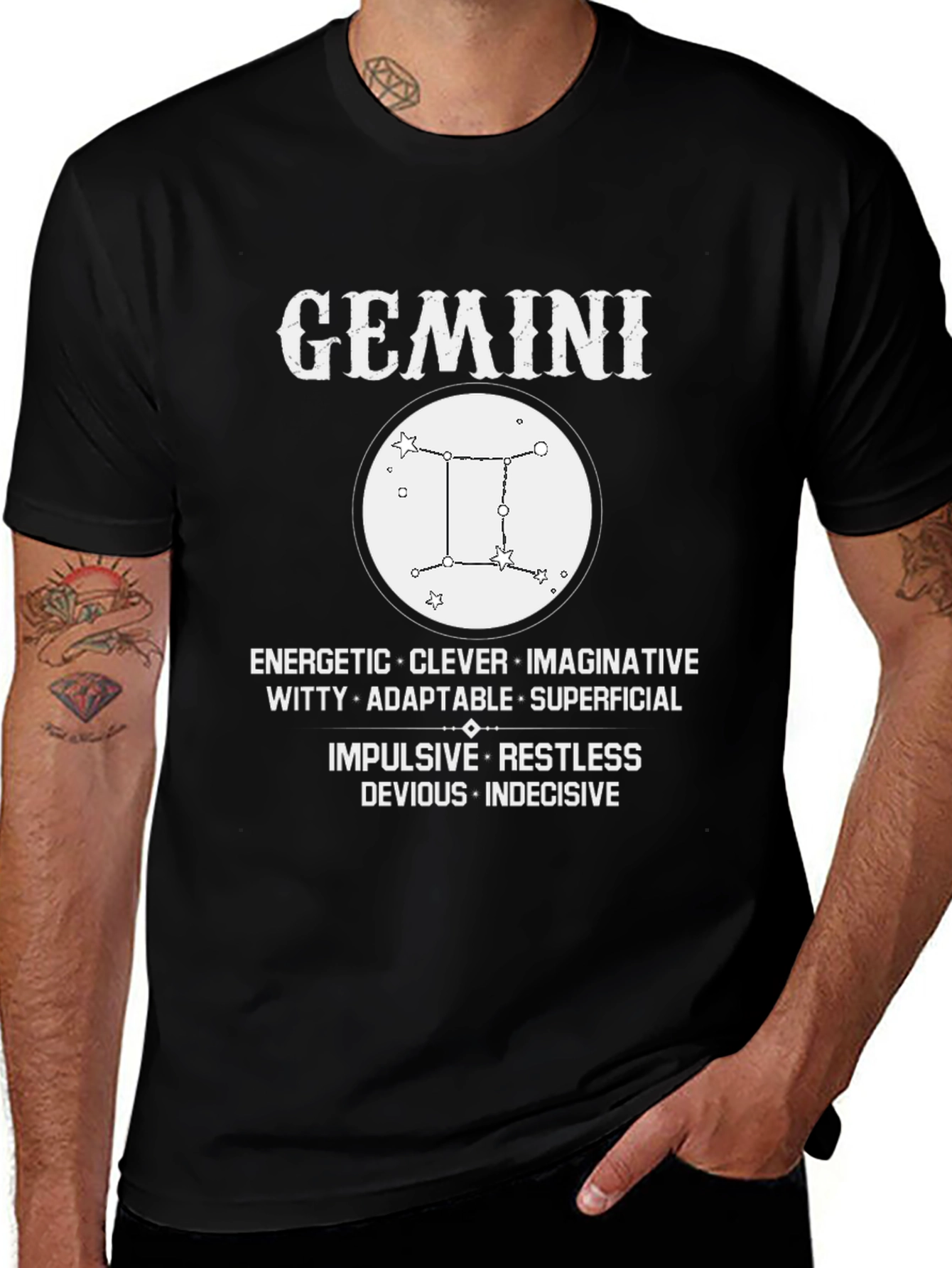 Gemini Zodiac Sign T-Shirt - Astrology Graphic Tee