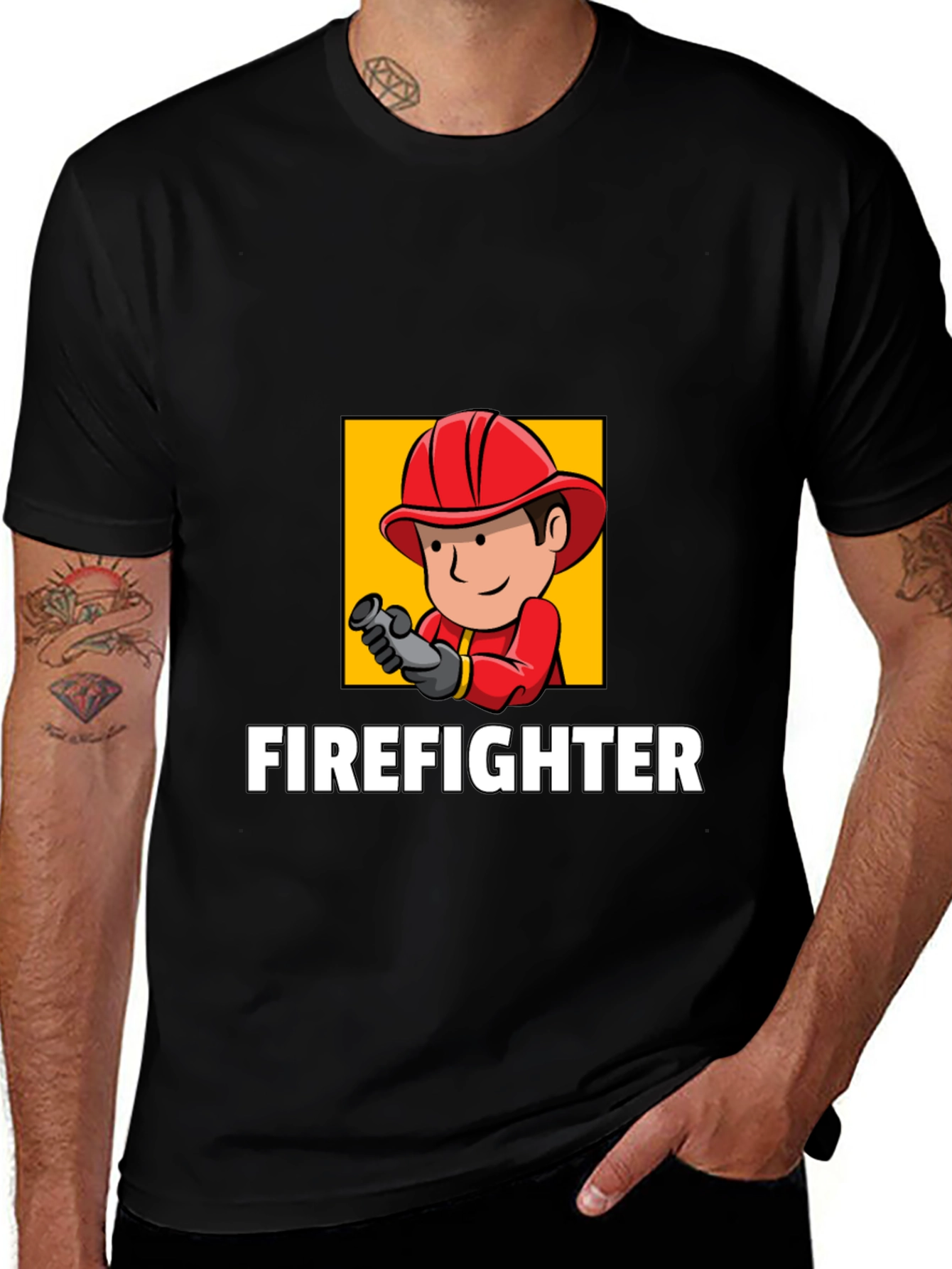 Variant 17 of Firefighter Cartoon Graphic T-Shirt