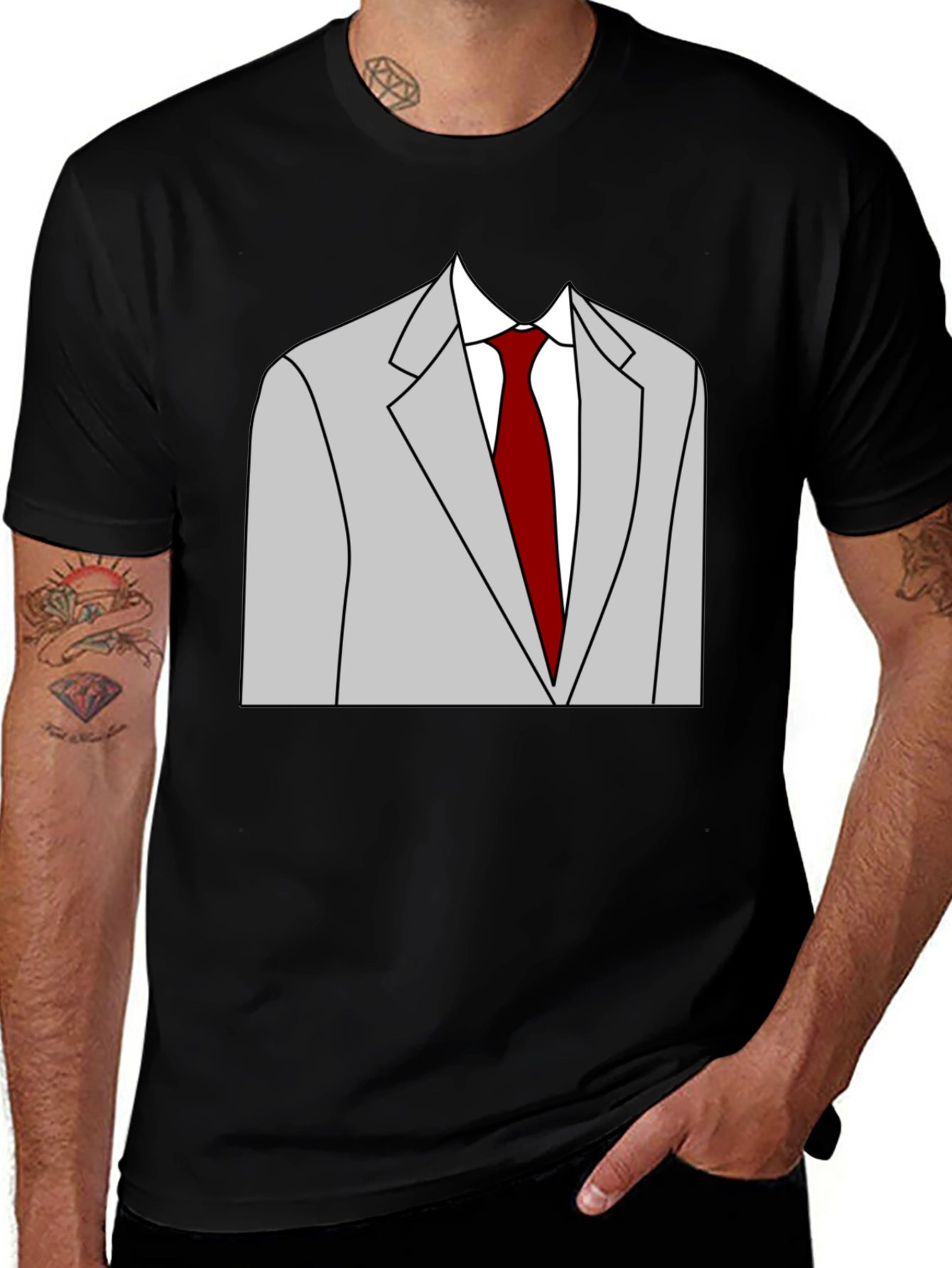 Variant 20 of Suit & Tie Illusion Tee - Dress to Impress!