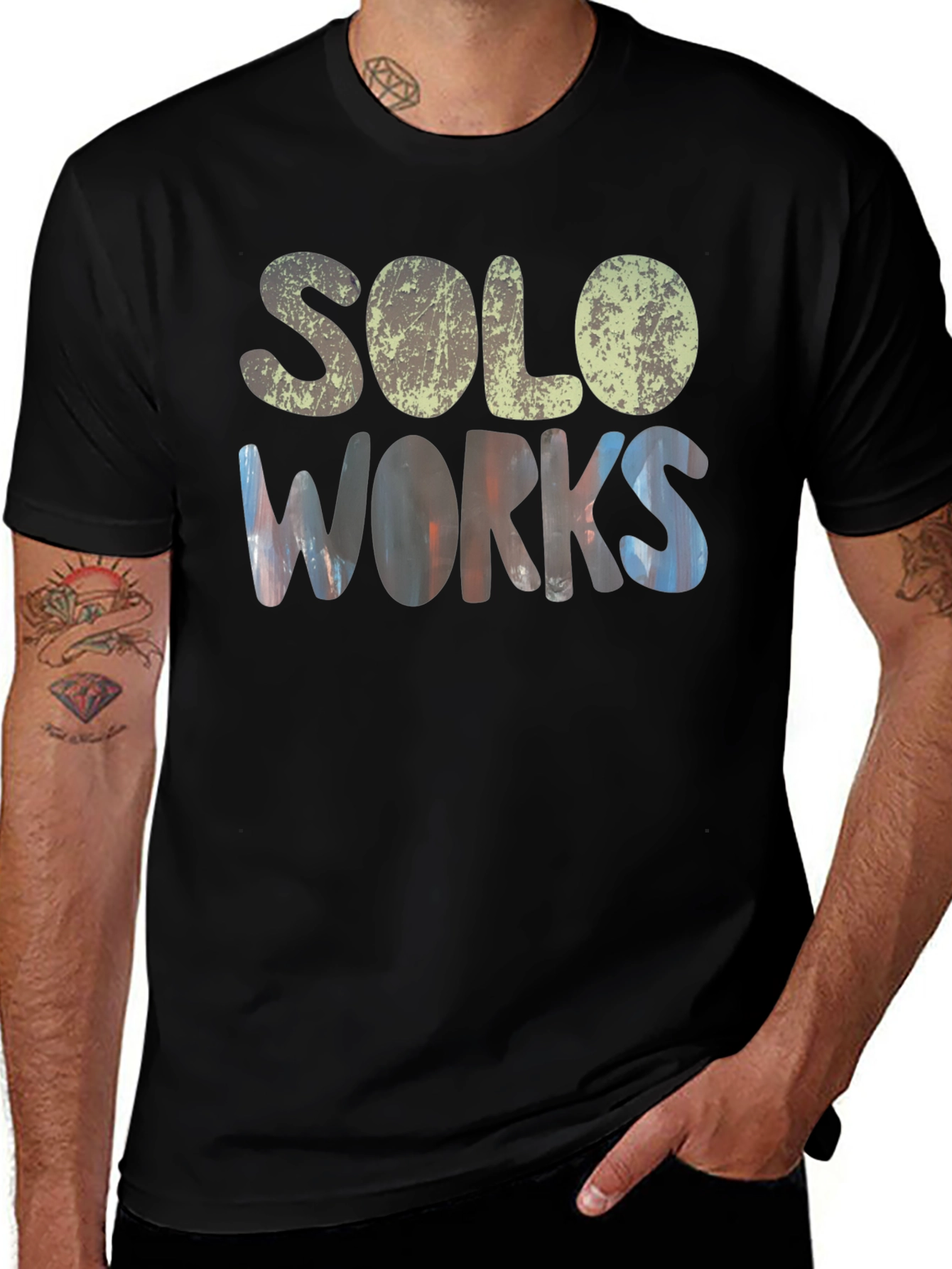 Variant 16 of Solo Works Black Graphic T-Shirt