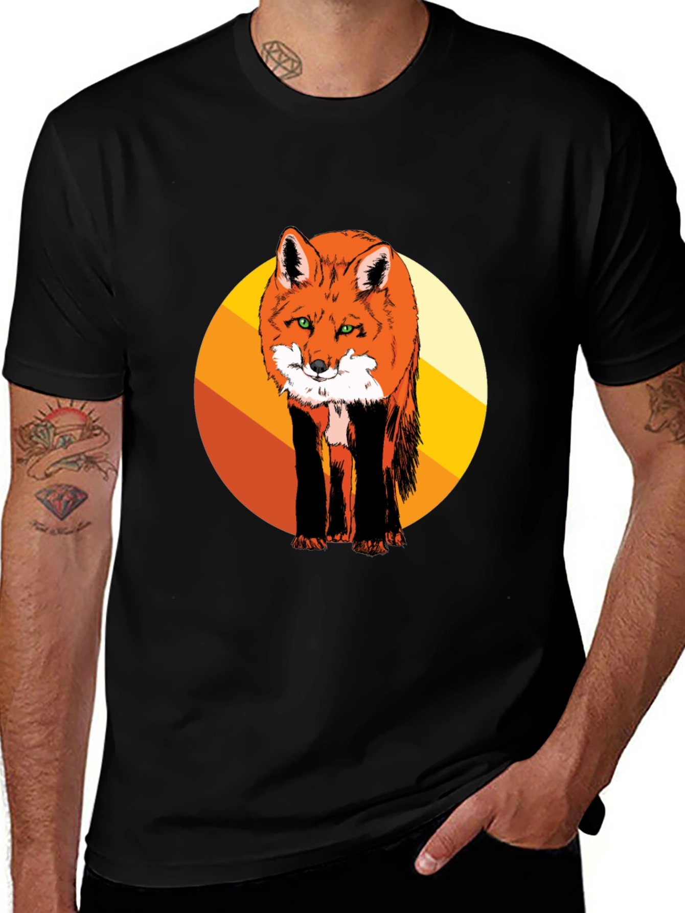 Variant 23 of Fox Graphic Tee - Cool Animal Design