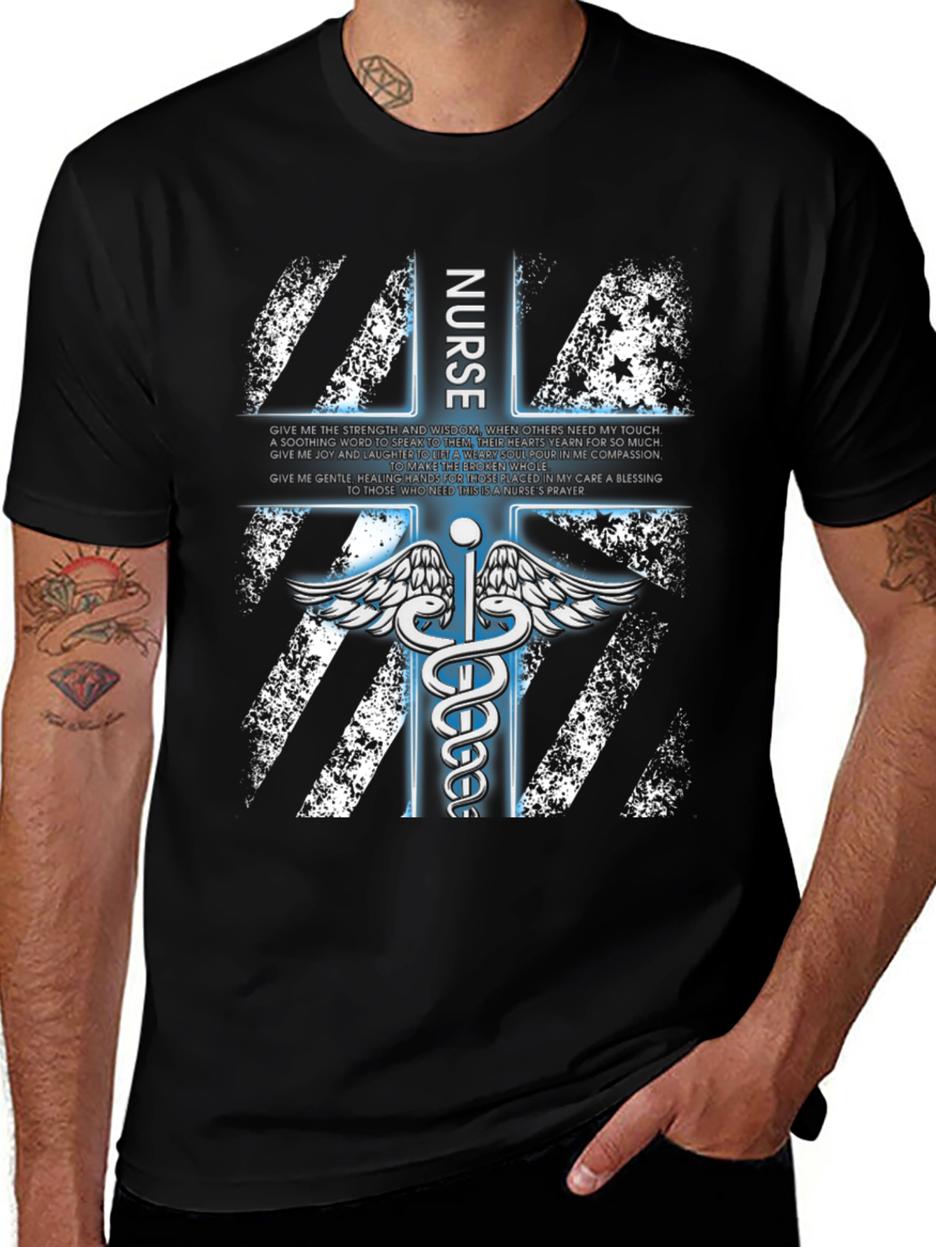 Variant 20 of Nurse Prayer T-Shirt - Strength Wisdom Compassion Gift