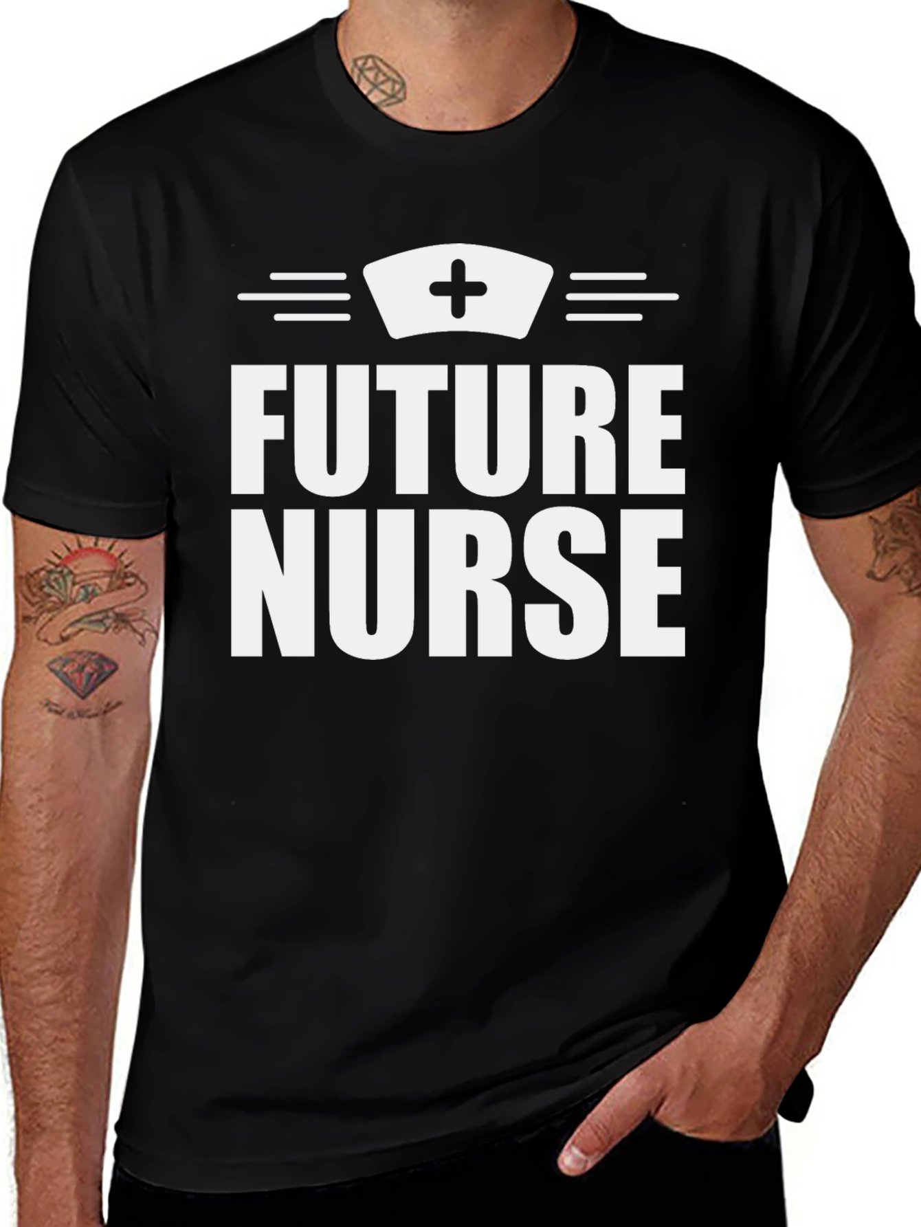 Variant 17 of Future Nurse T-Shirt - Black Crew Neck