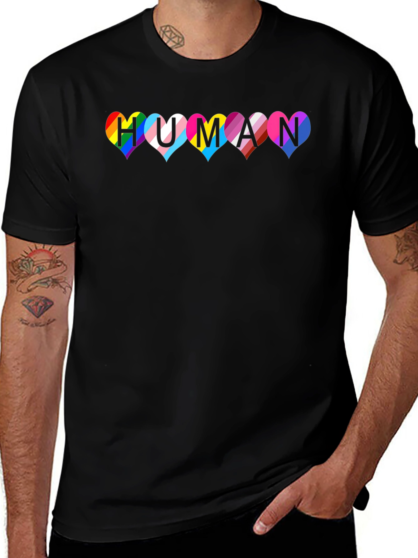 Variant 20 of Pride Human Heart T-Shirt - LGBTQ+ Equality