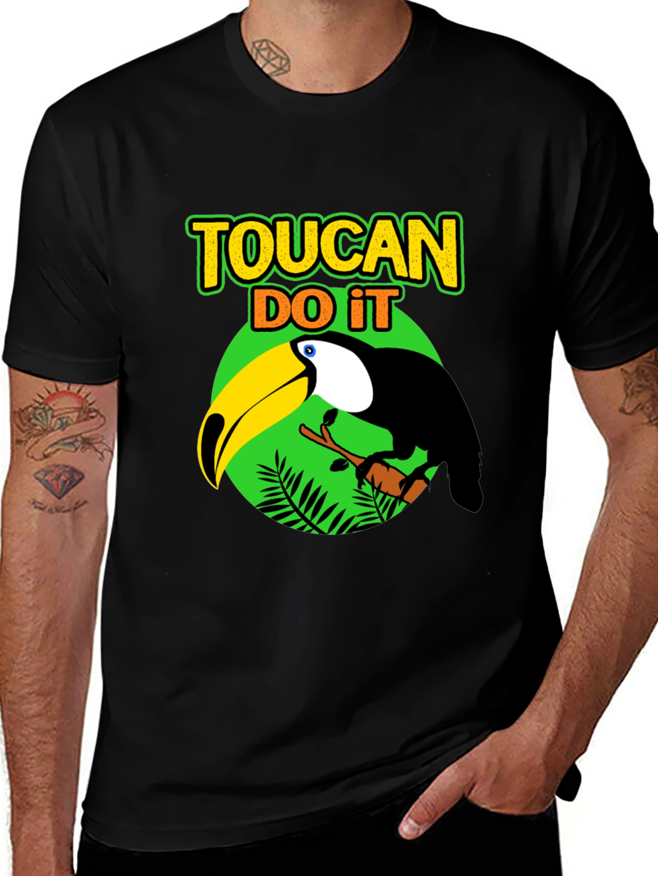 Variant 9 of Toucan Do It Graphic T-Shirt - Tropical Bird Tee