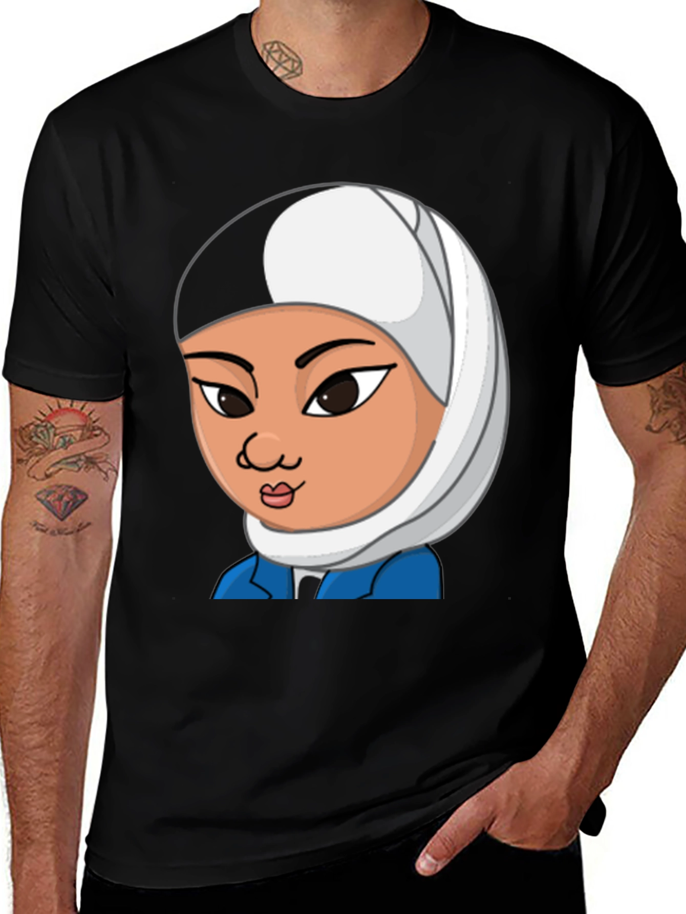 Cartoon Avatar T-Shirt - Black