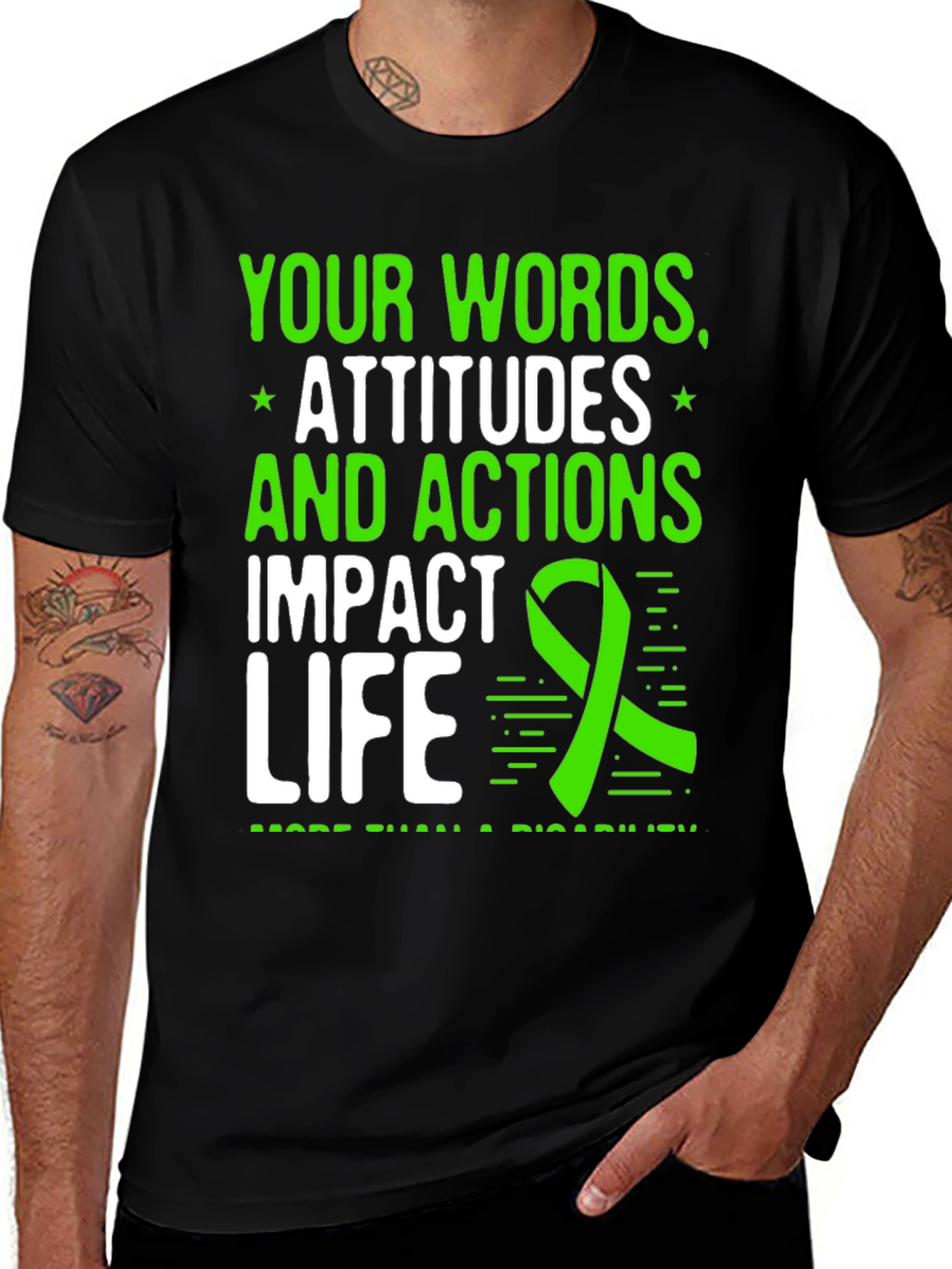 Words Attitudes Actions Impact Life Awareness T-Shirt