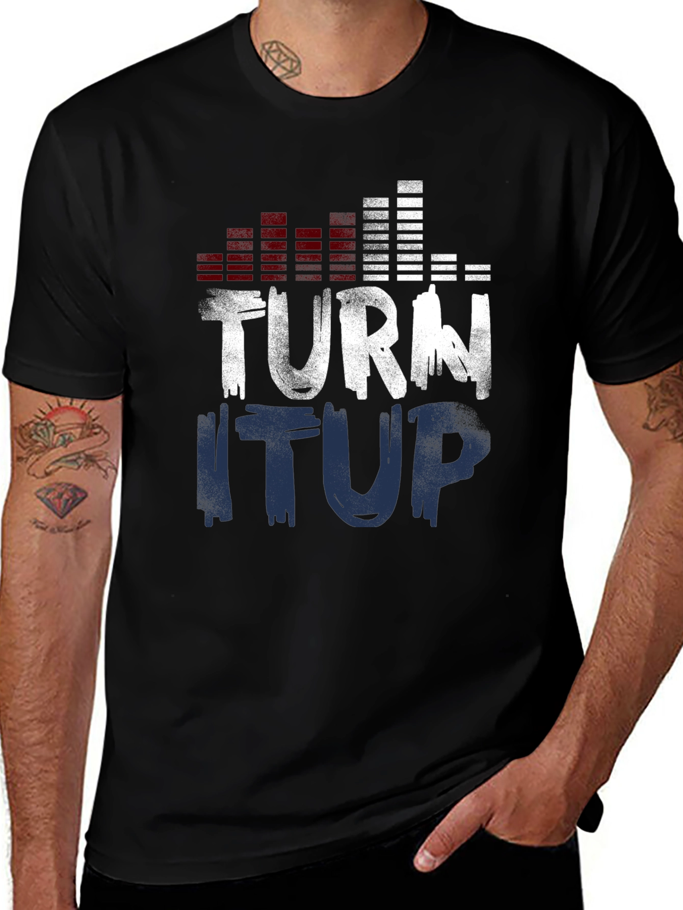 Variant 3 of Turn It Up Graphic Tee - Patriotic Party Shirt