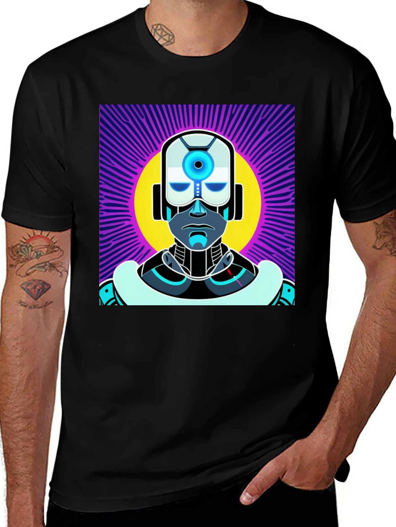 Variant 13 of Retro Robot Graphic Tee - Sci-Fi Style