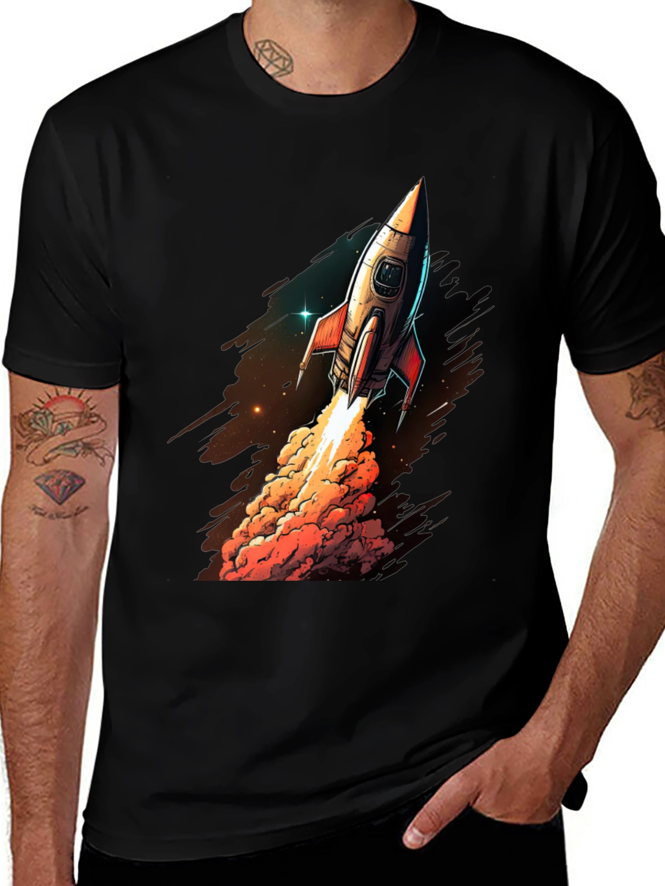 Variant 10 of Rocket Launch Graphic T-Shirt