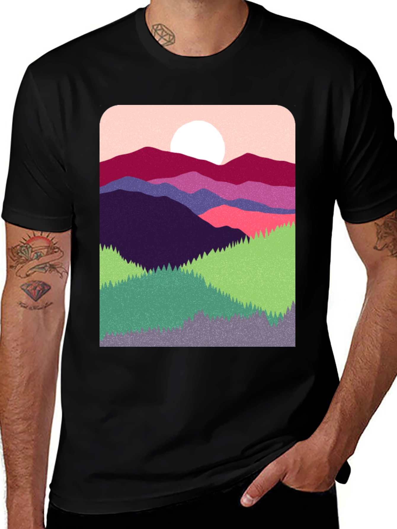Variant 6 of Mountain Graphic Tee - Nature Inspired T-Shirt