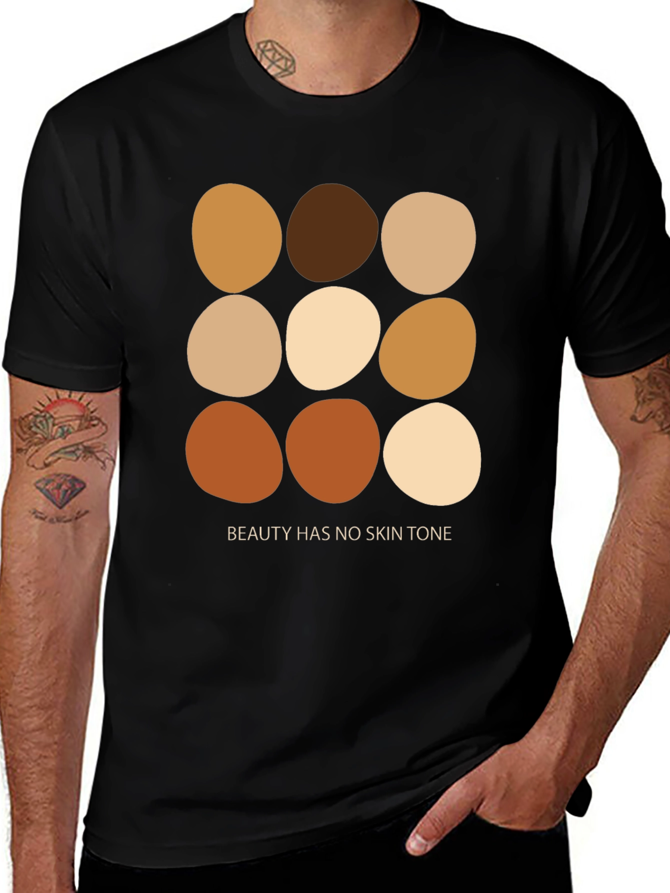 Variant 28 of Beauty Has No Skin Tone Graphic Tee