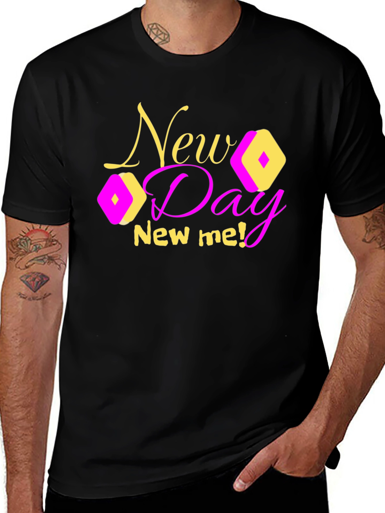 Variant 10 of New Day New Me Graphic T-Shirt - Positive Vibes