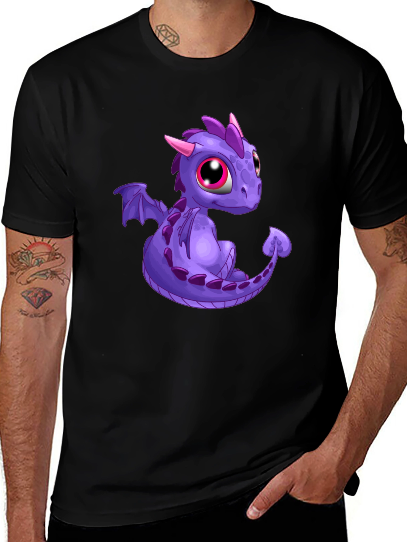 Variant 5 of Cartoon Dragon Graphic Tee