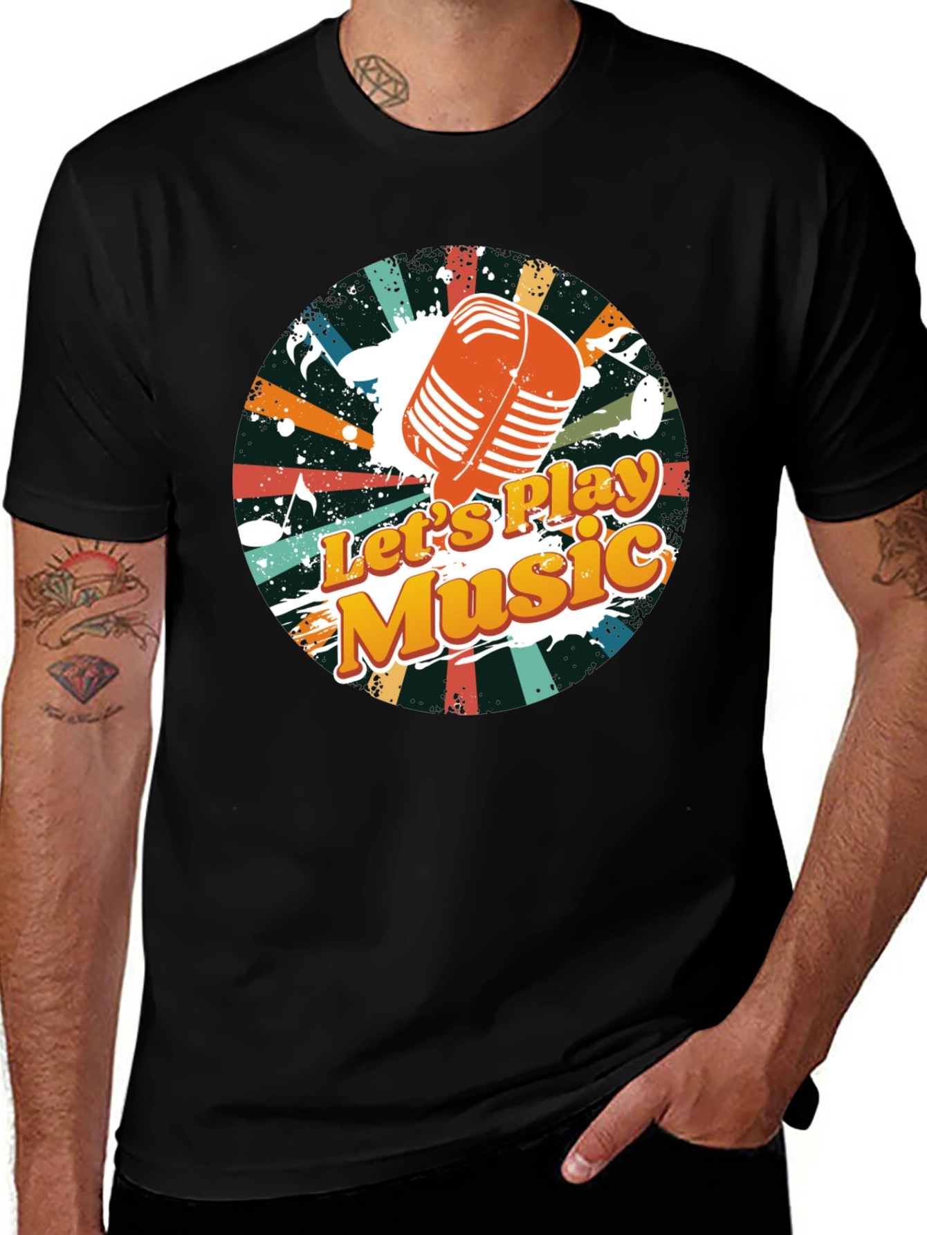 Variant 12 of Retro Music T-Shirt - Let's Play Music Design