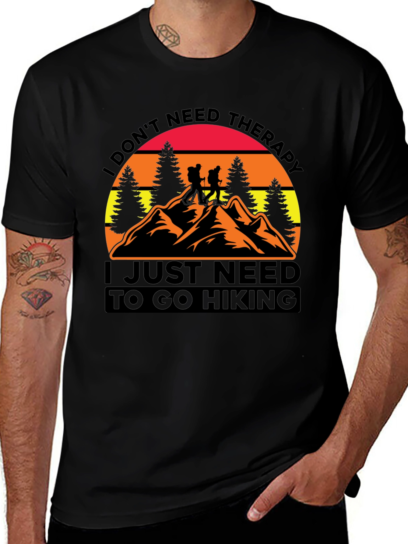 Variant 2 of Hiking Therapy Graphic T-Shirt