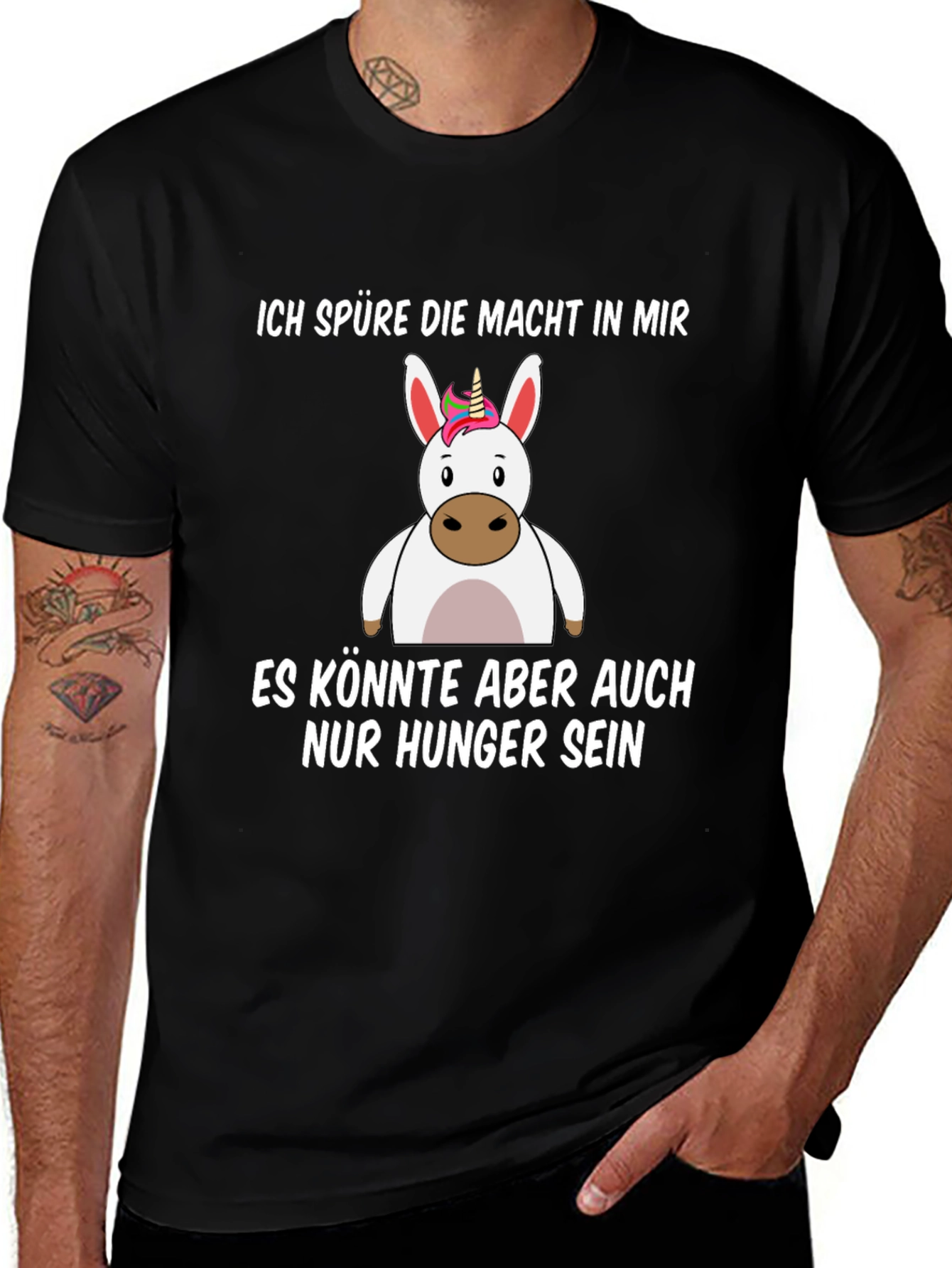 Unicorn Hunger T-Shirt - Funny German Slogan