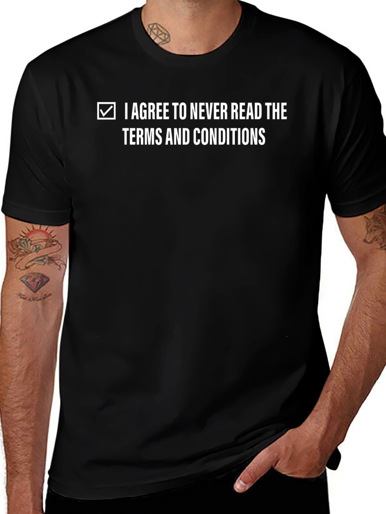 Variant 12 of I Agree Funny T-Shirt - Never Read Terms