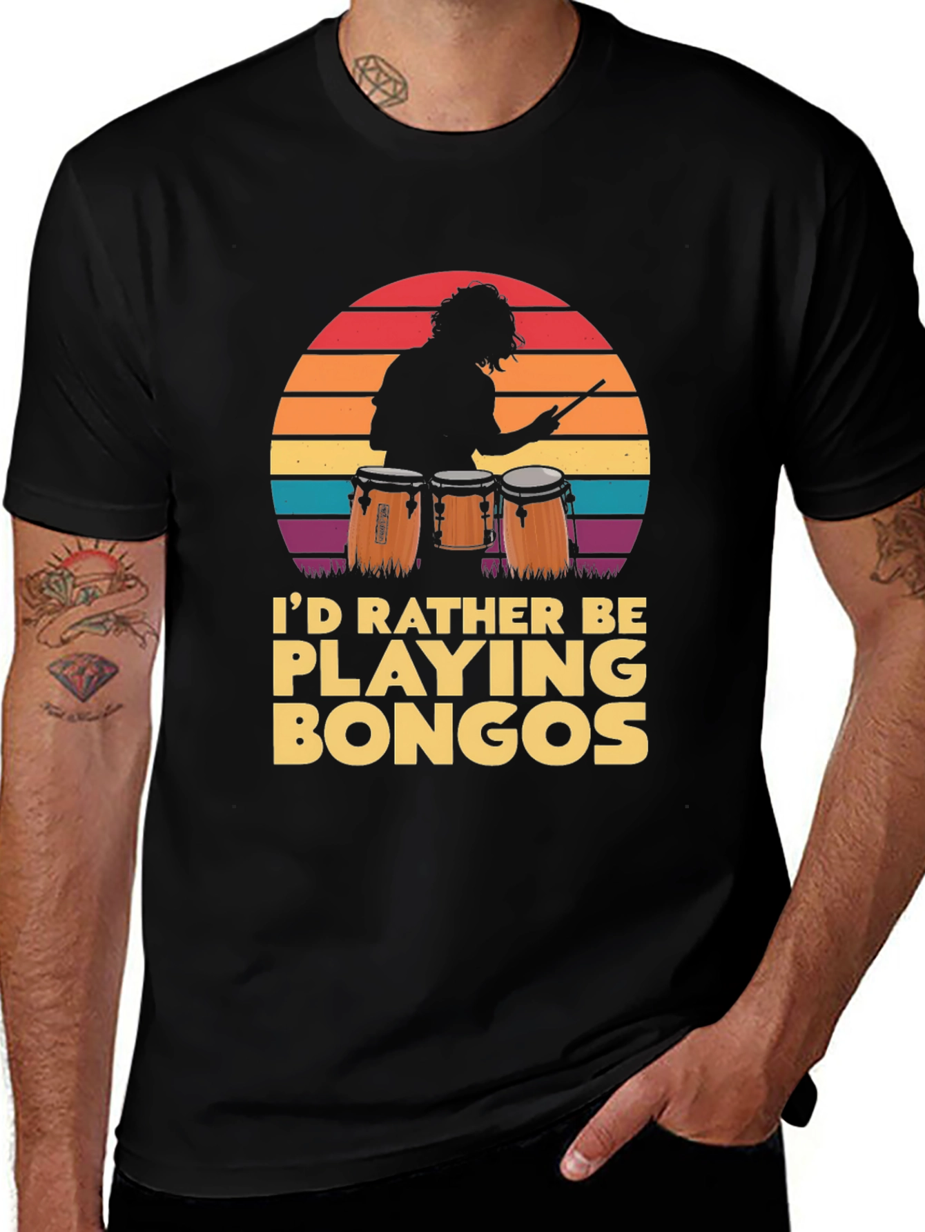 I'd Rather Be Playing Bongos T-Shirt