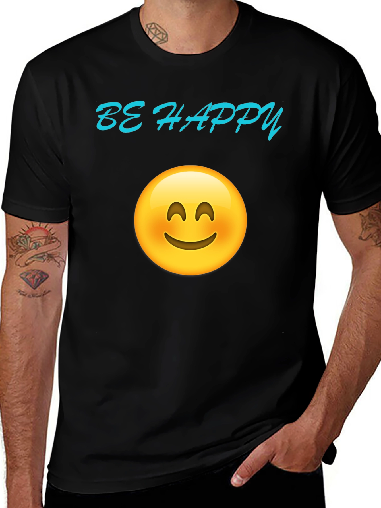 Variant 16 of Be Happy Emoji T-Shirt