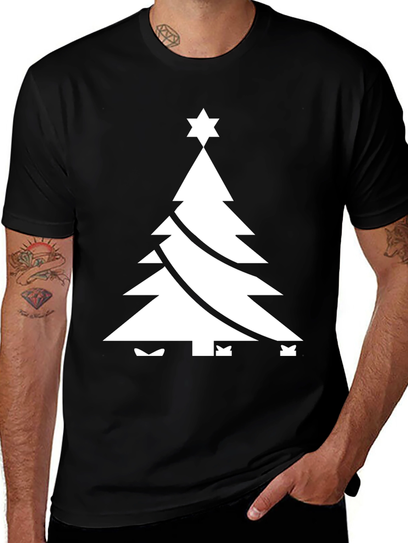 Festive Christmas Tree Graphic Tee - Holiday Cheer!