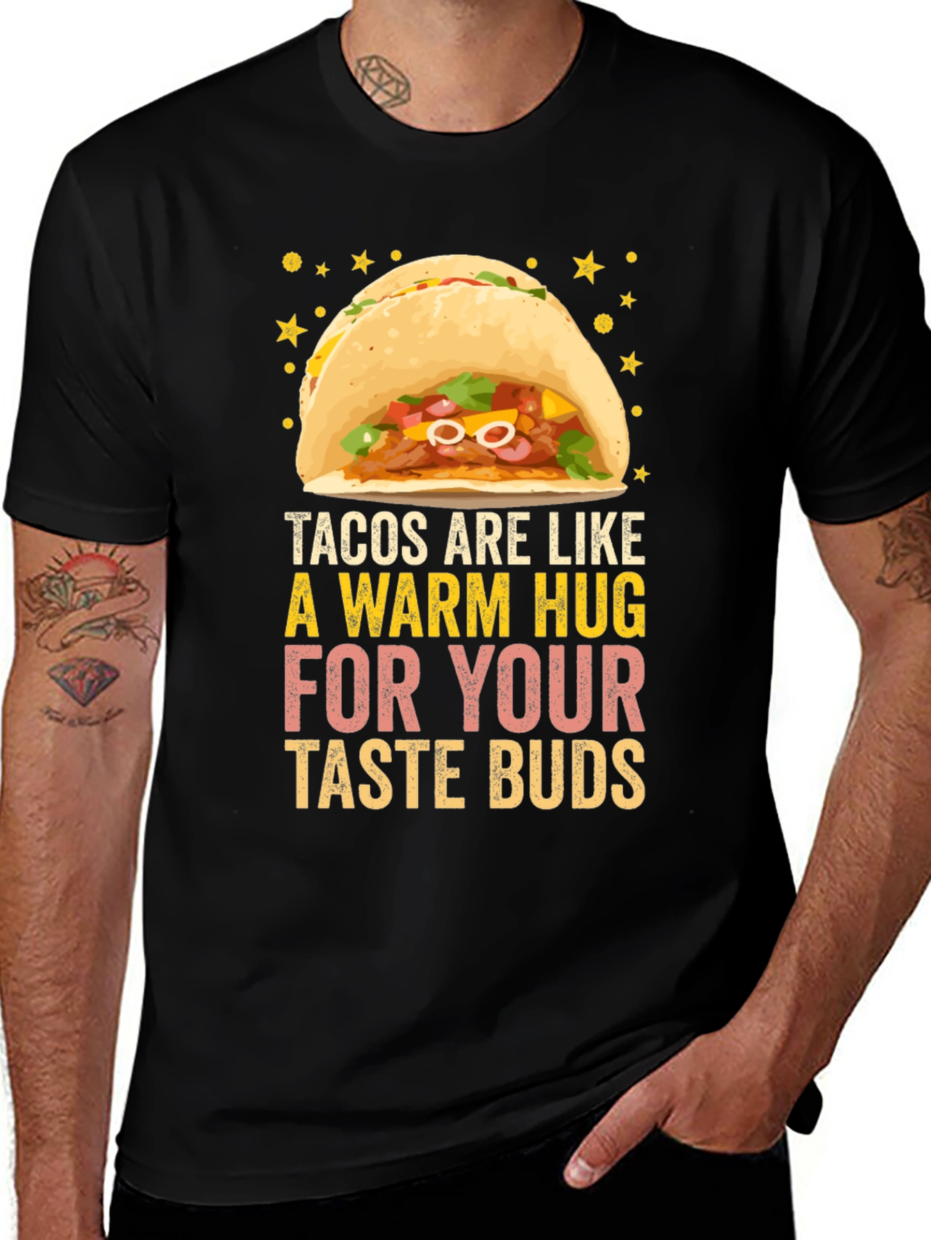 Variant 3 of Tacos are Like a Warm Hug Funny Graphic T-Shirt