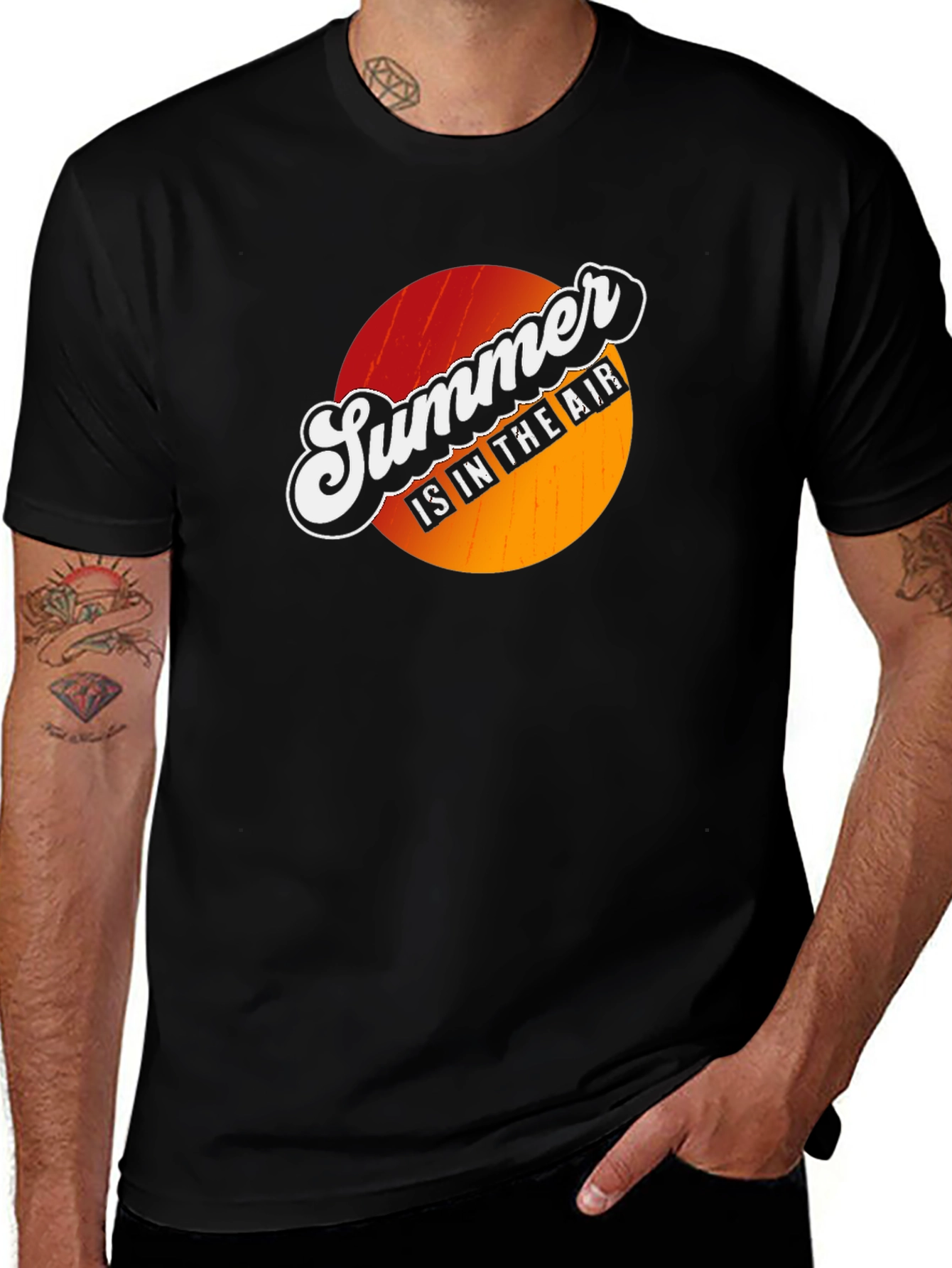Black Summer is in the Air Graphic T-Shirt - Black main image