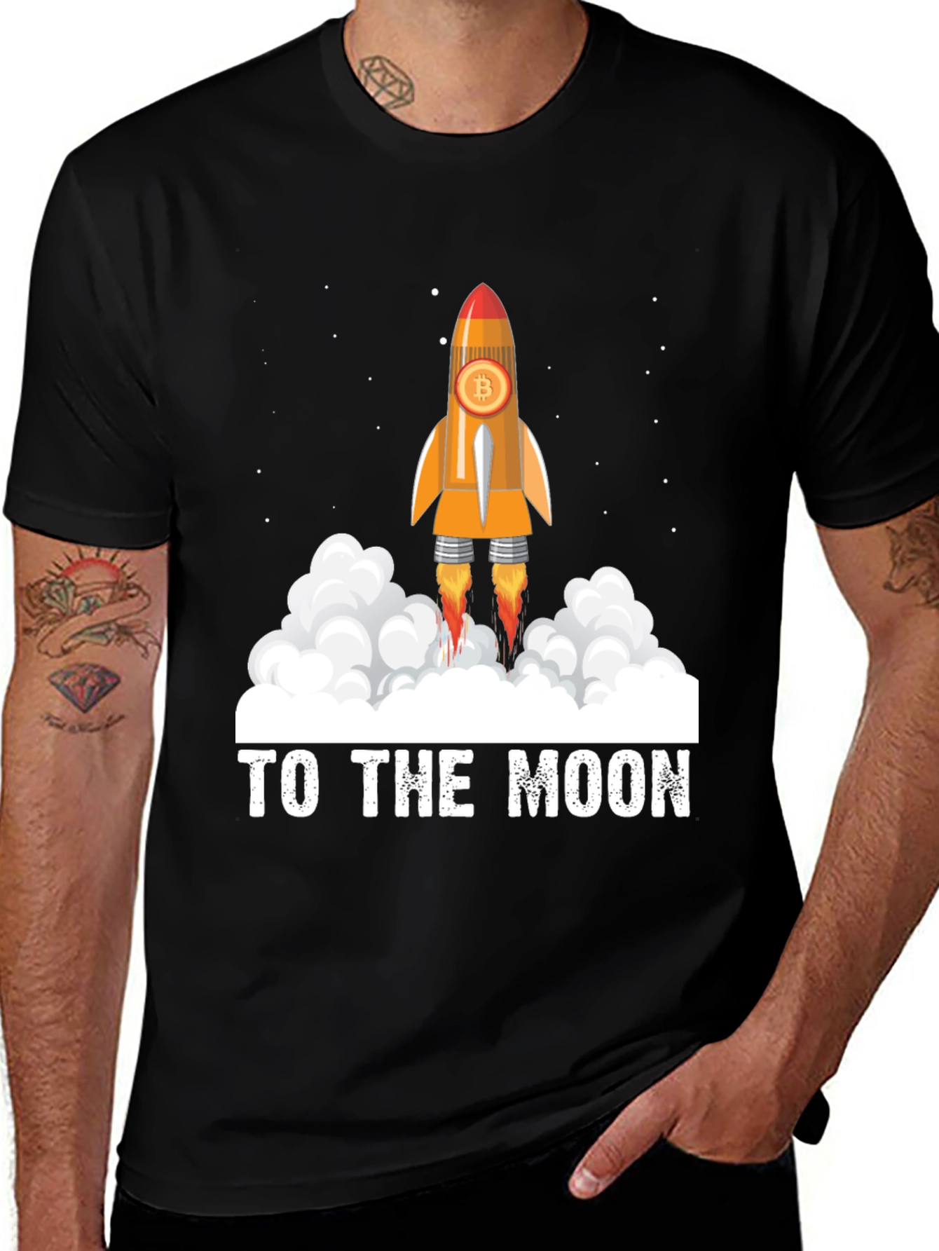 Bitcoin Rocket to the Moon T-Shirt