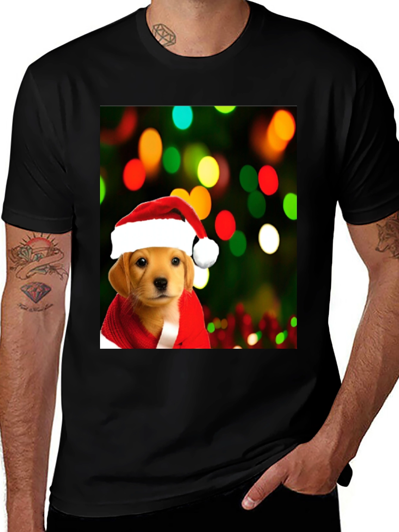 Variant 9 of Festive Puppy T-Shirt - Holiday Cheer