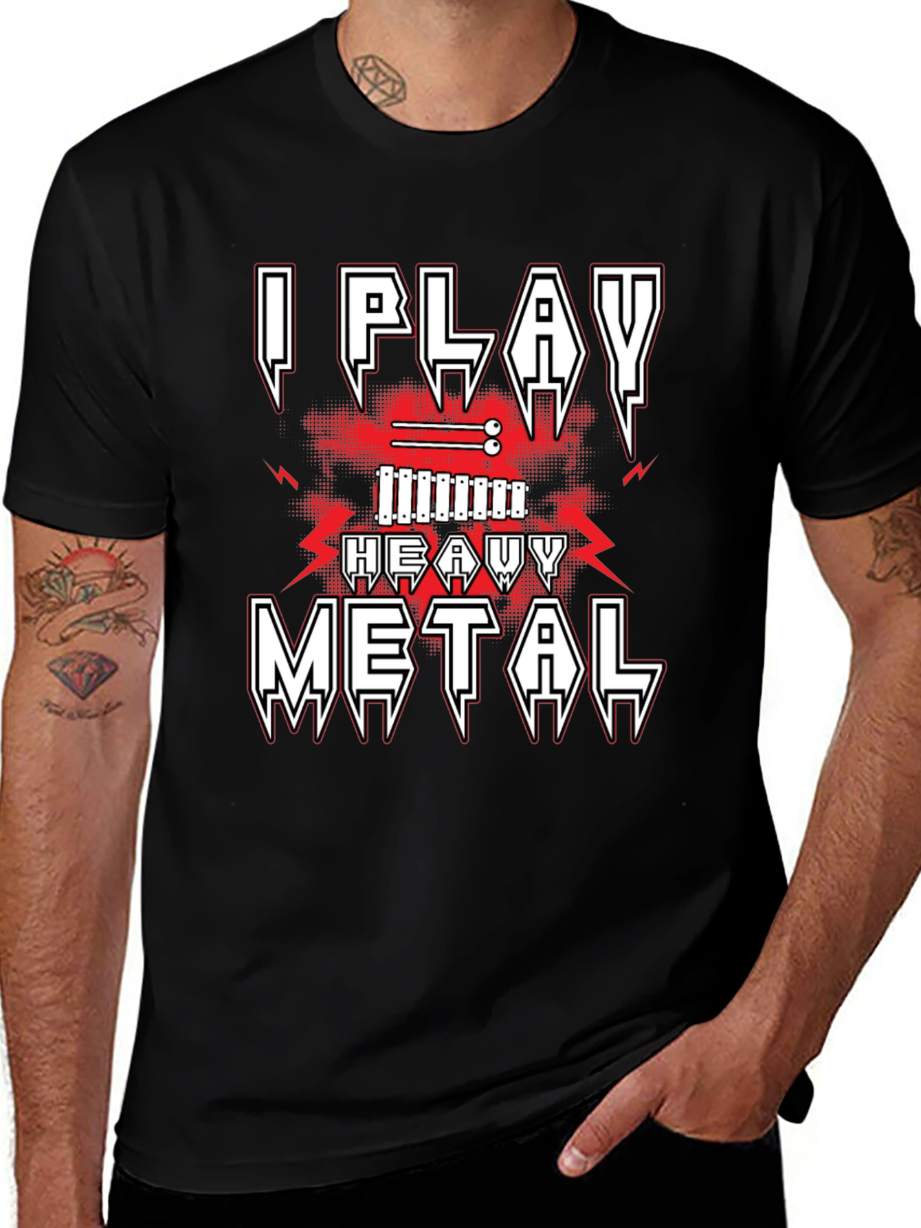 Variant 17 of I Play Heavy Metal T-Shirt - Musician Tee