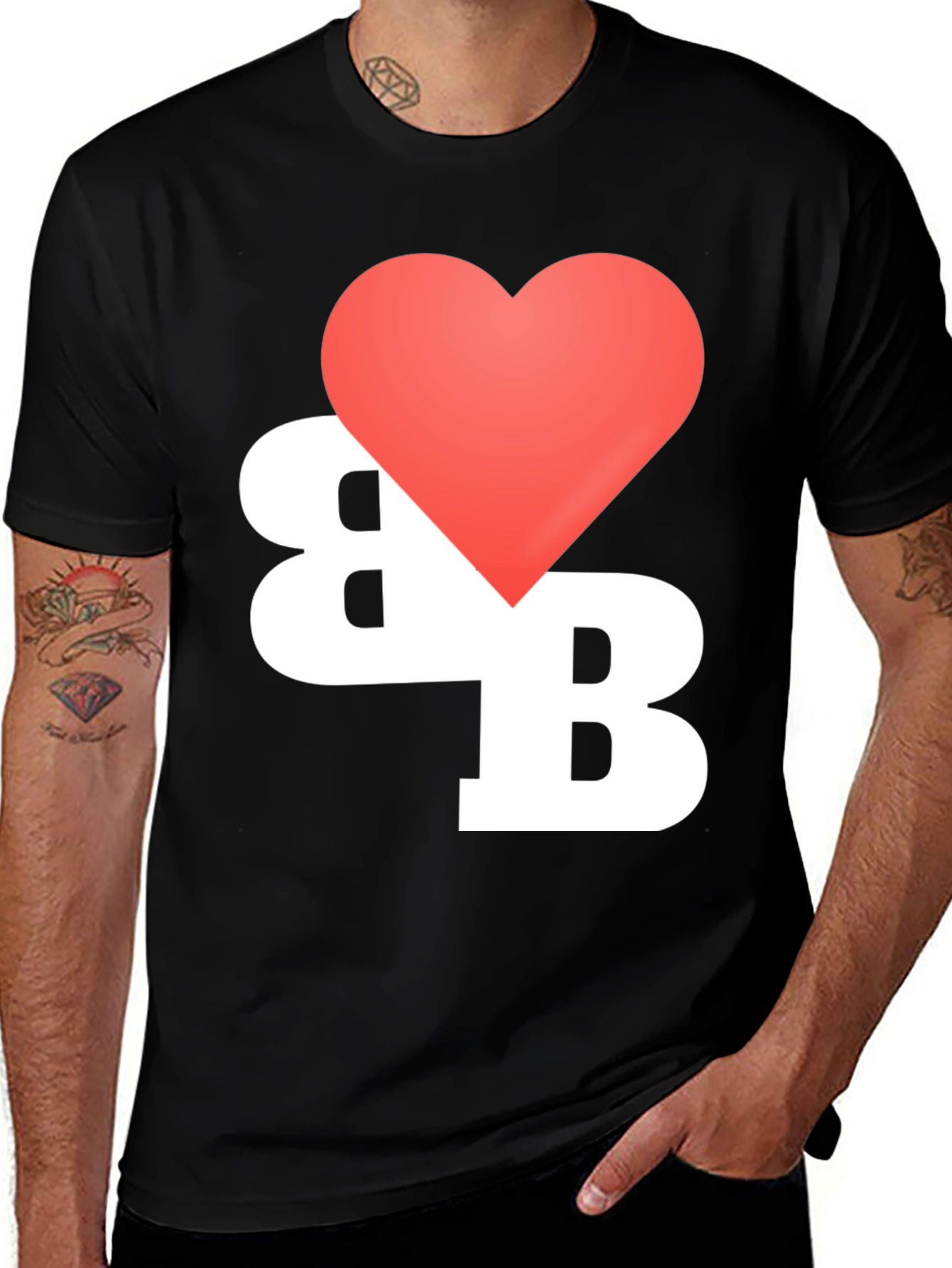 Variant 19 of I Heart BB Black T-Shirt