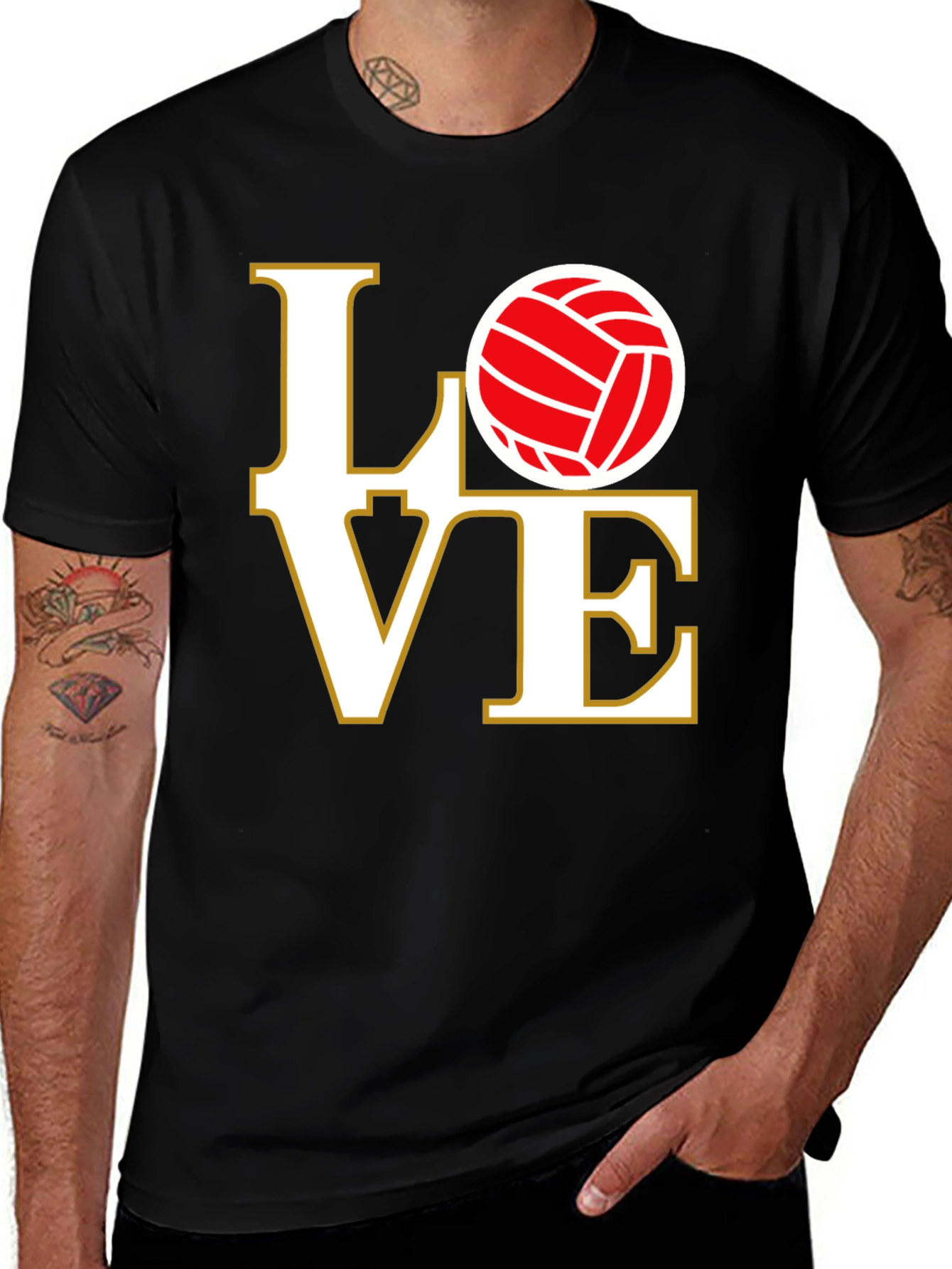 Variant 29 of Love Volleyball Graphic T-Shirt