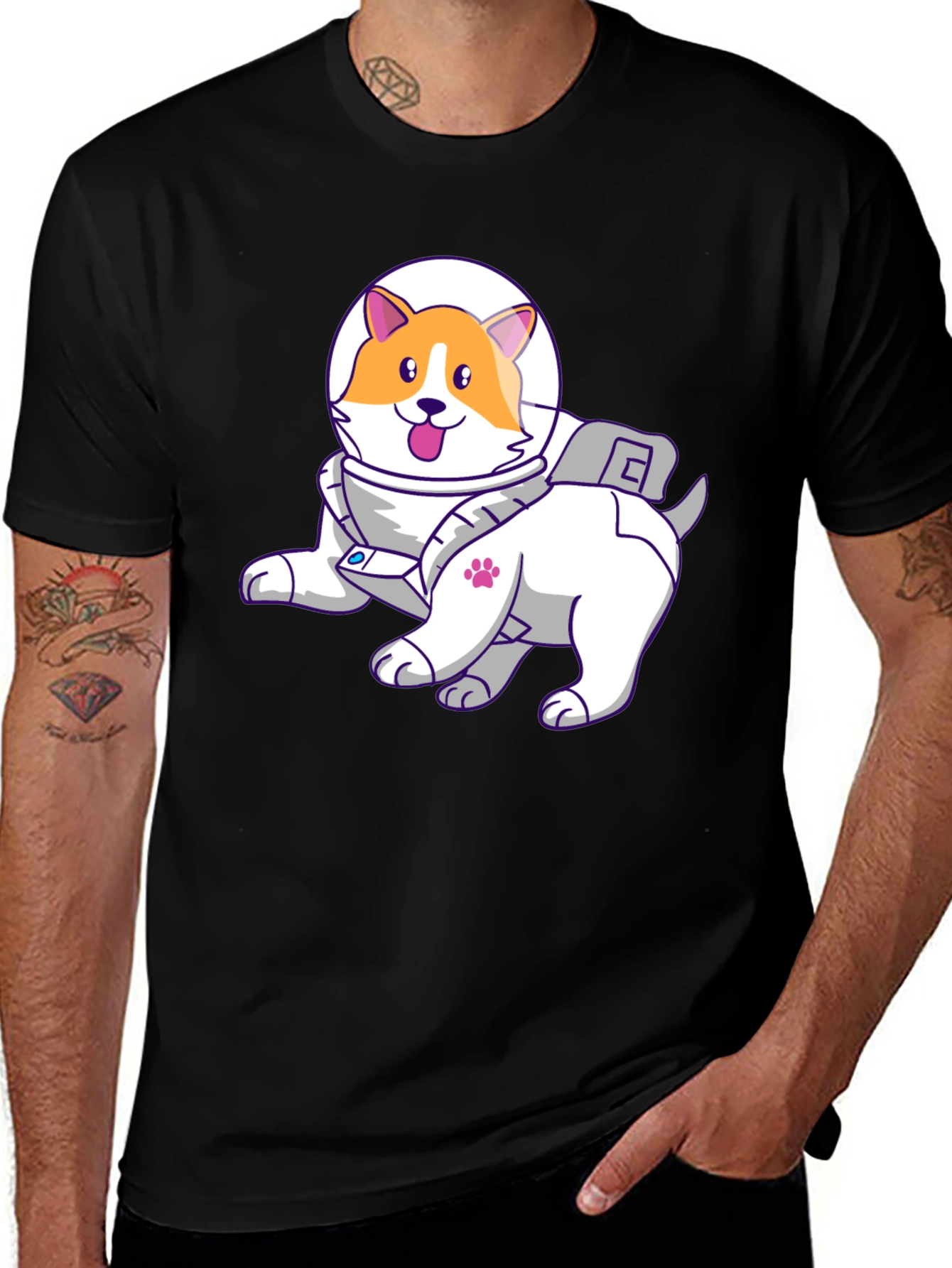 Variant 18 of Dog Astronaut T-Shirt - Space Pup Tee